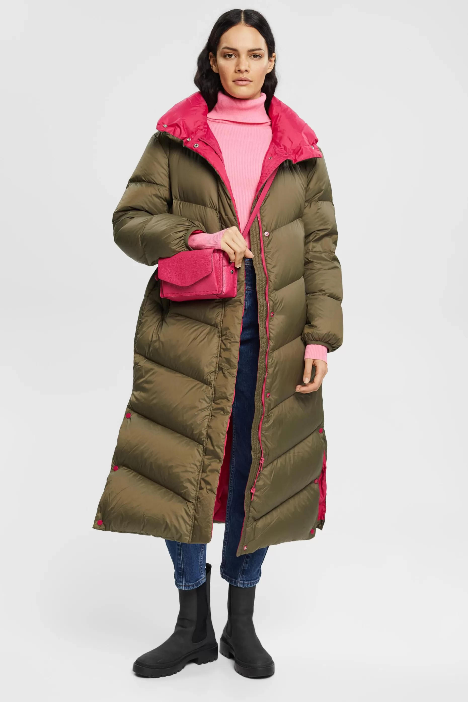 ESPRIT Quilted coat with recycled down filling at our Online Shop *Women Jackets + Coats