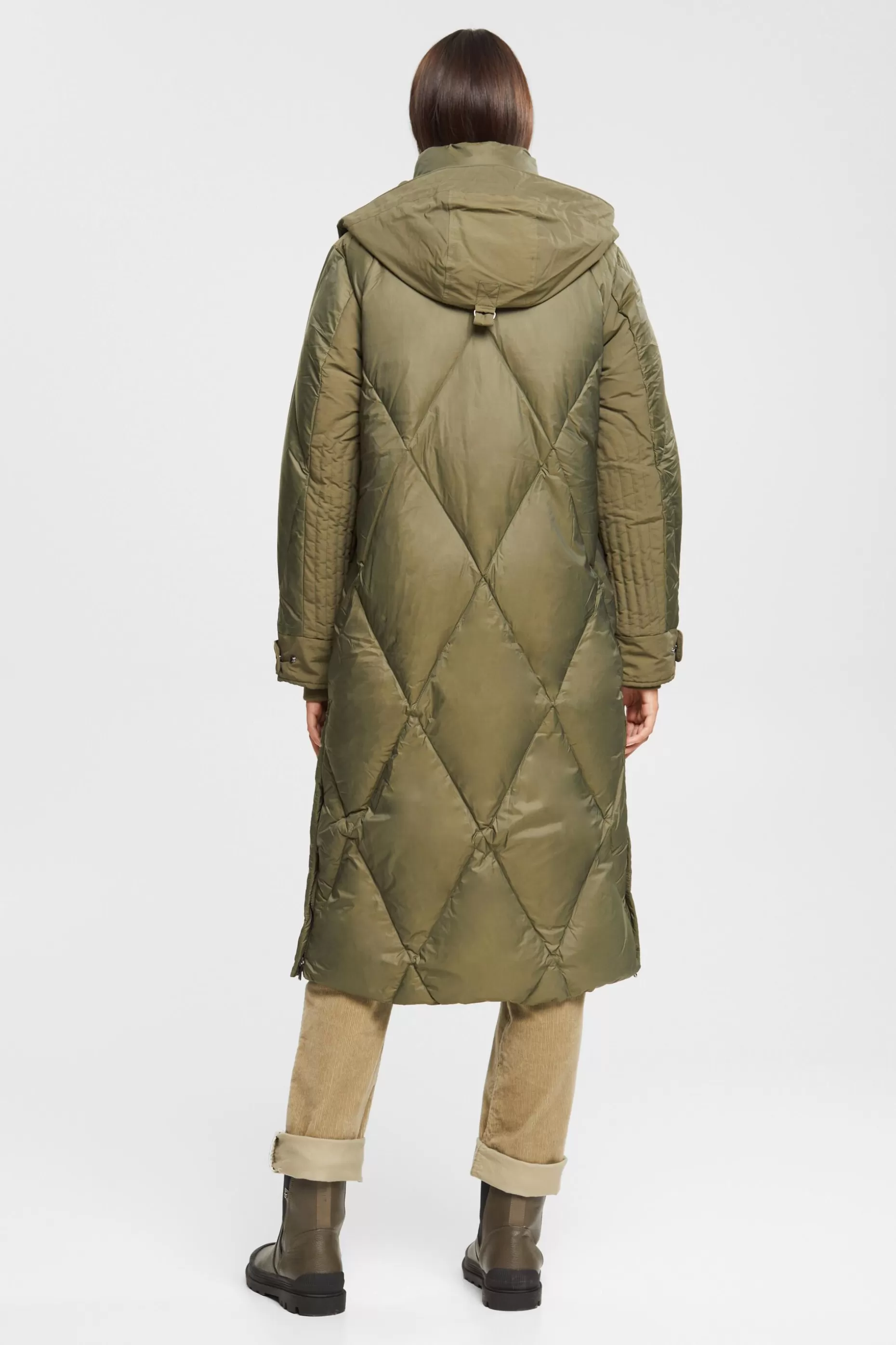 ESPRIT Quilted down coat with detachable hood at our Online Shop *Women Jackets + Coats