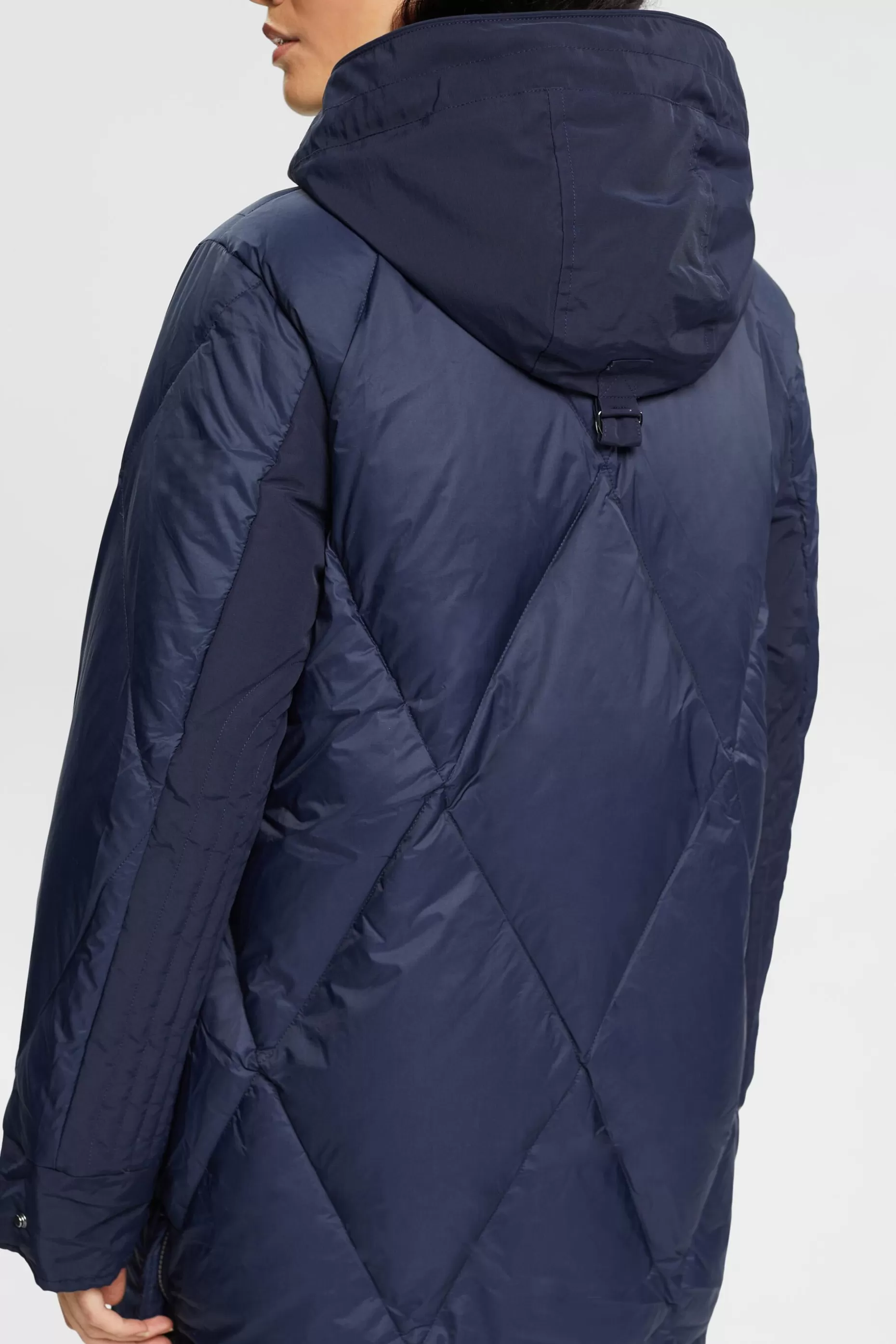 ESPRIT Quilted down coat with detachable hood at our Online Shop *Women Jackets + Coats