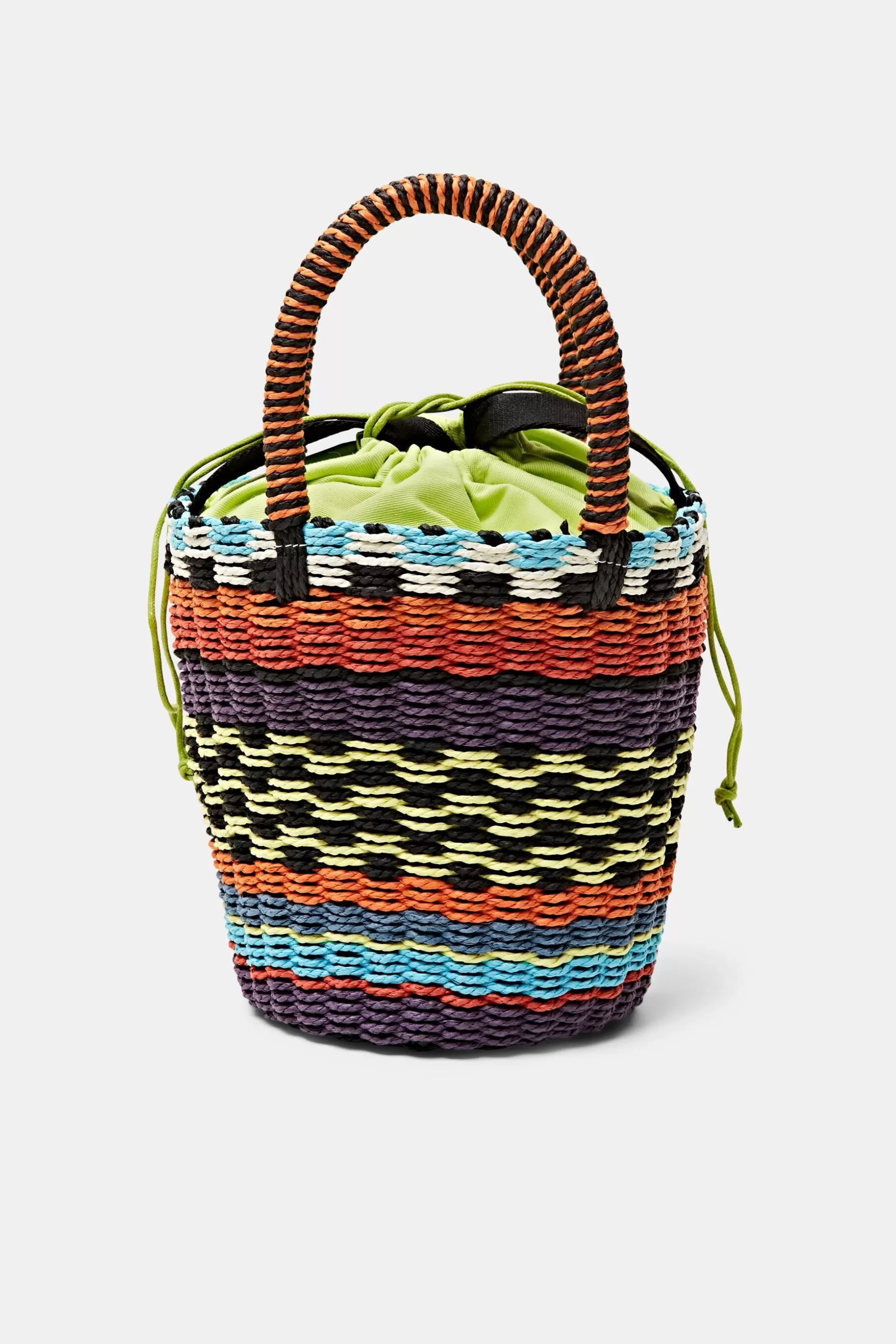 ESPRIT Raffia bucket bag with top handles at our Online Shop *Women Bags