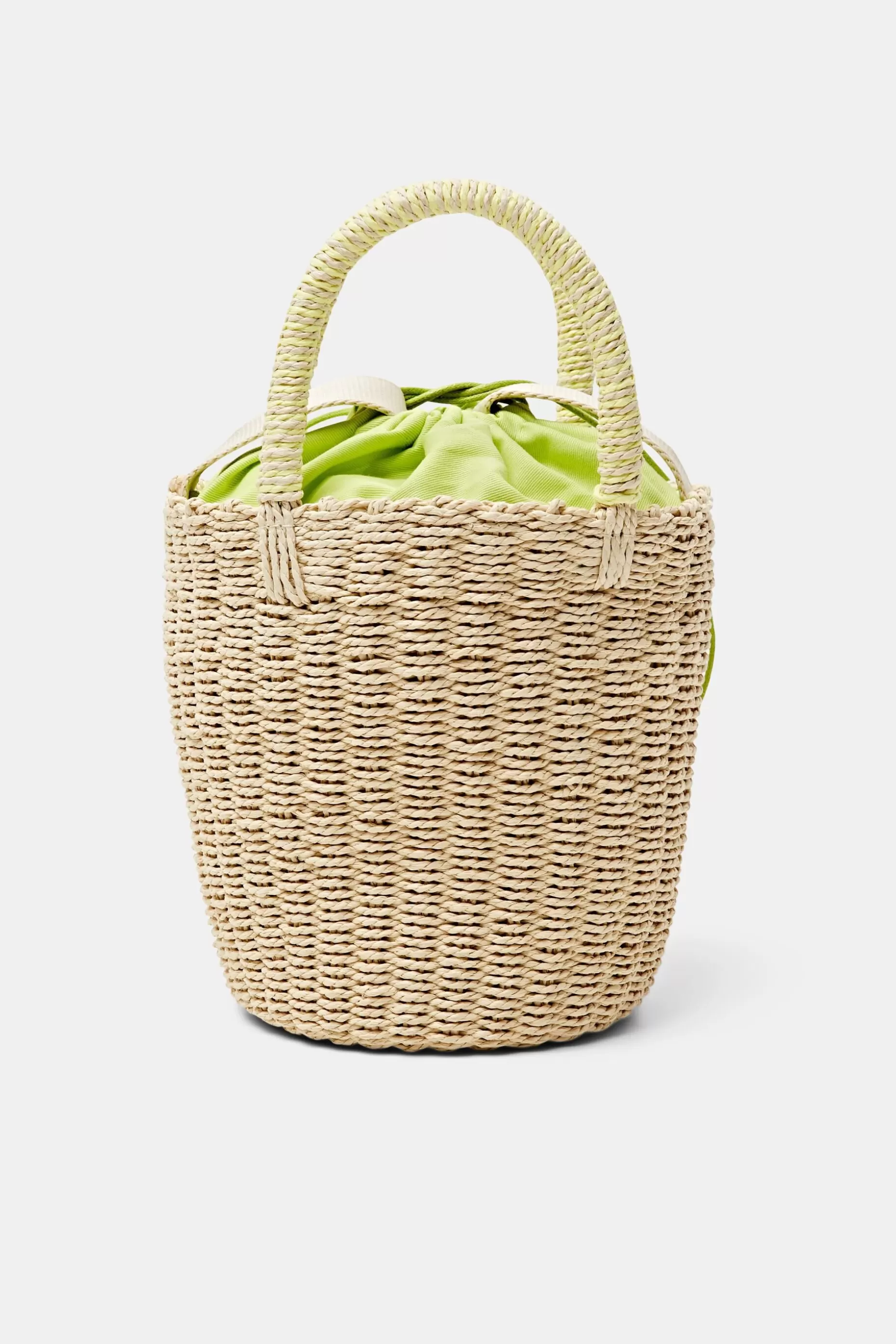 ESPRIT Raffia bucket bag with top handles at our Online Shop *Women Bags