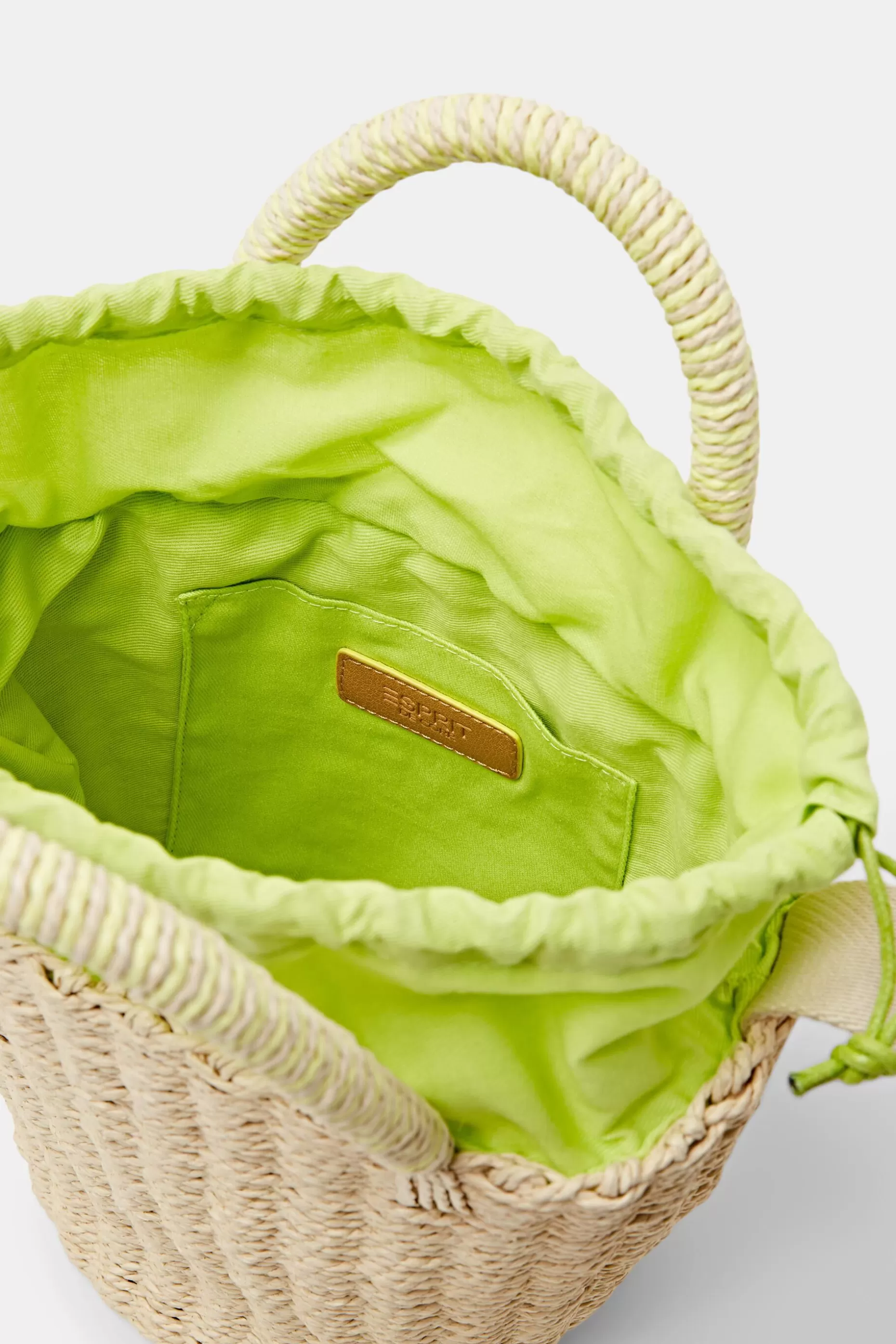 ESPRIT Raffia bucket bag with top handles at our Online Shop *Women Bags