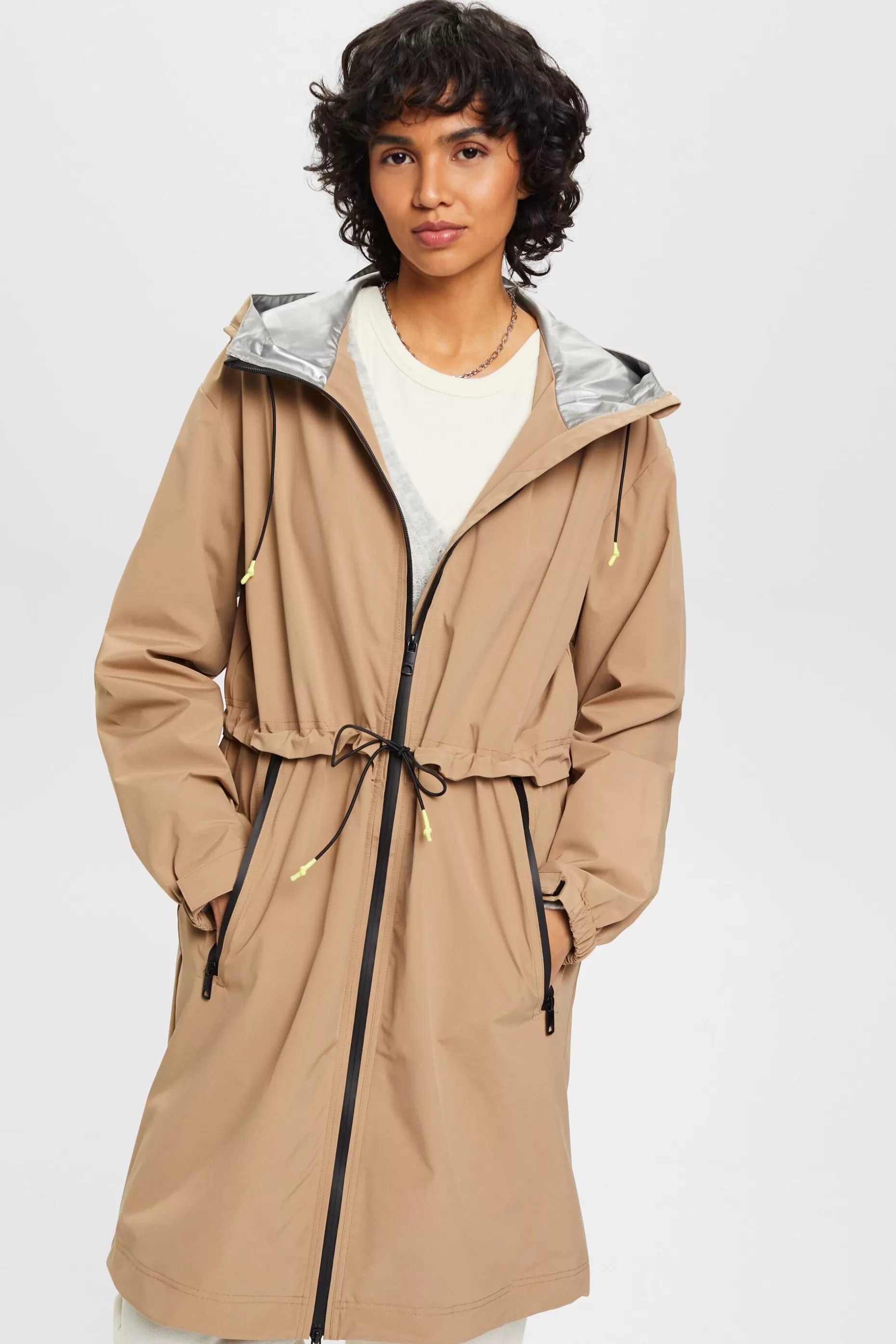ESPRIT Rain coat with drawstring hood at our Online Shop *Women Clearance 60%-70% Off