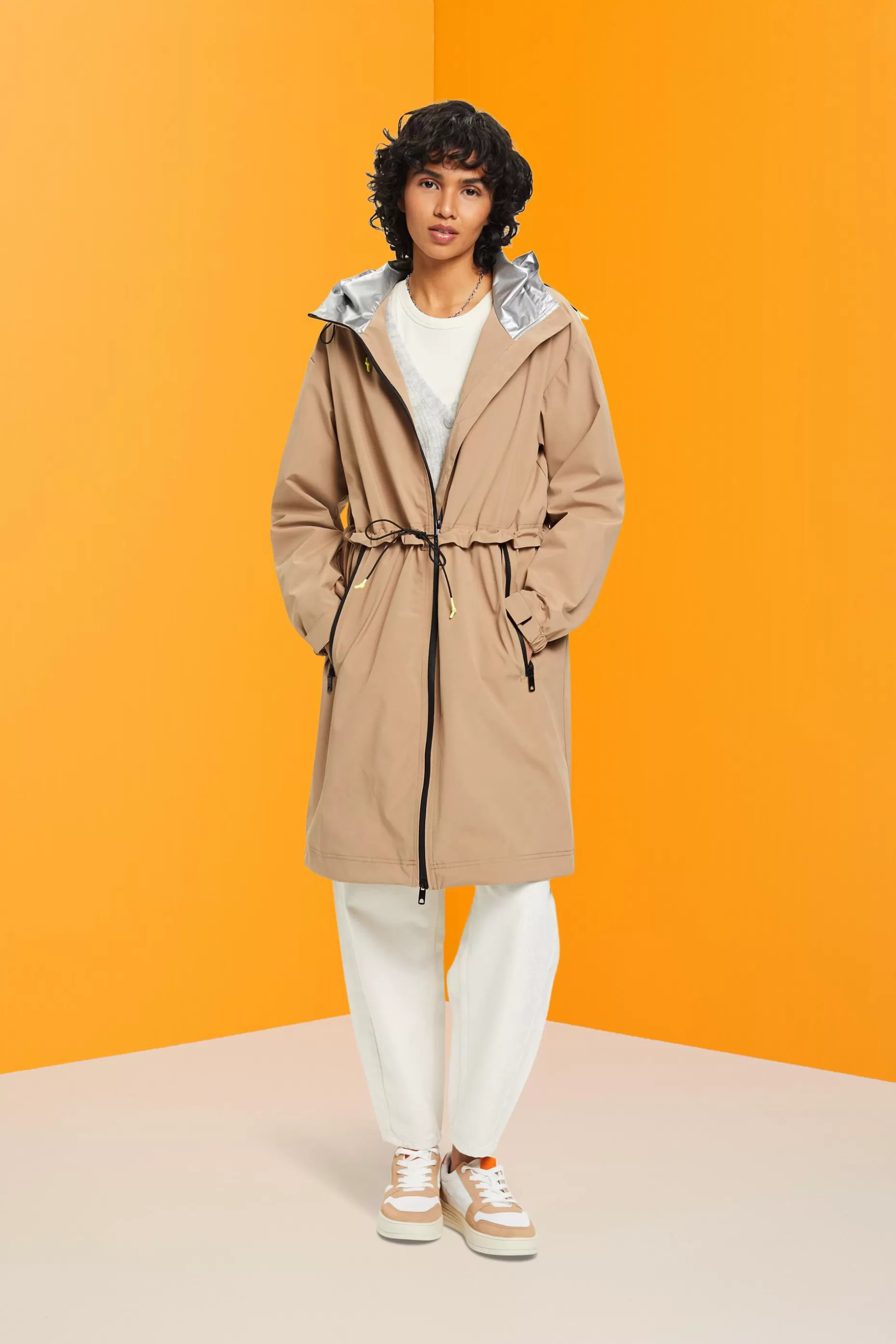 ESPRIT Rain coat with drawstring hood at our Online Shop *Women Clearance 60%-70% Off