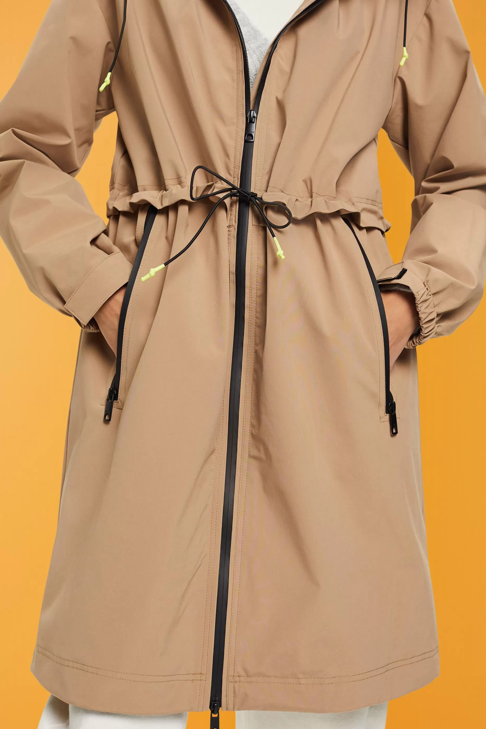 ESPRIT Rain coat with drawstring hood at our Online Shop *Women Clearance 60%-70% Off