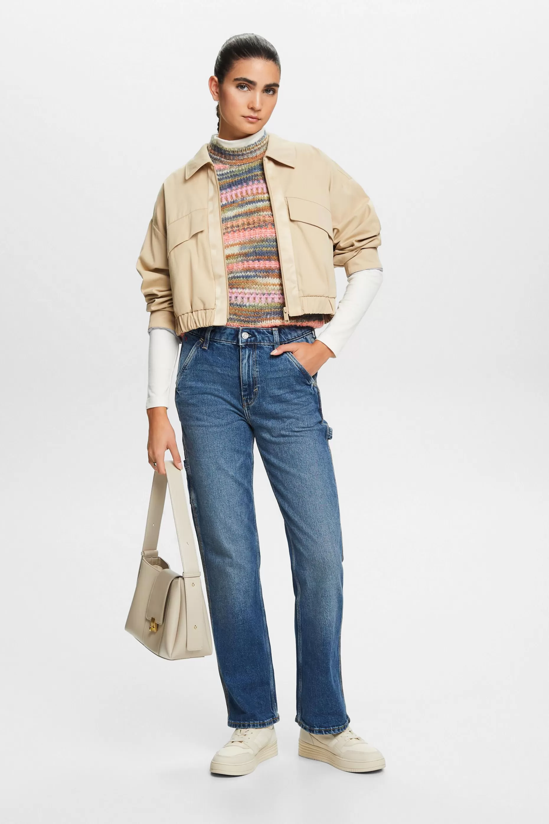 ESPRIT Recycled: carpenter straight fit jeans at our Online Shop *Women Denim