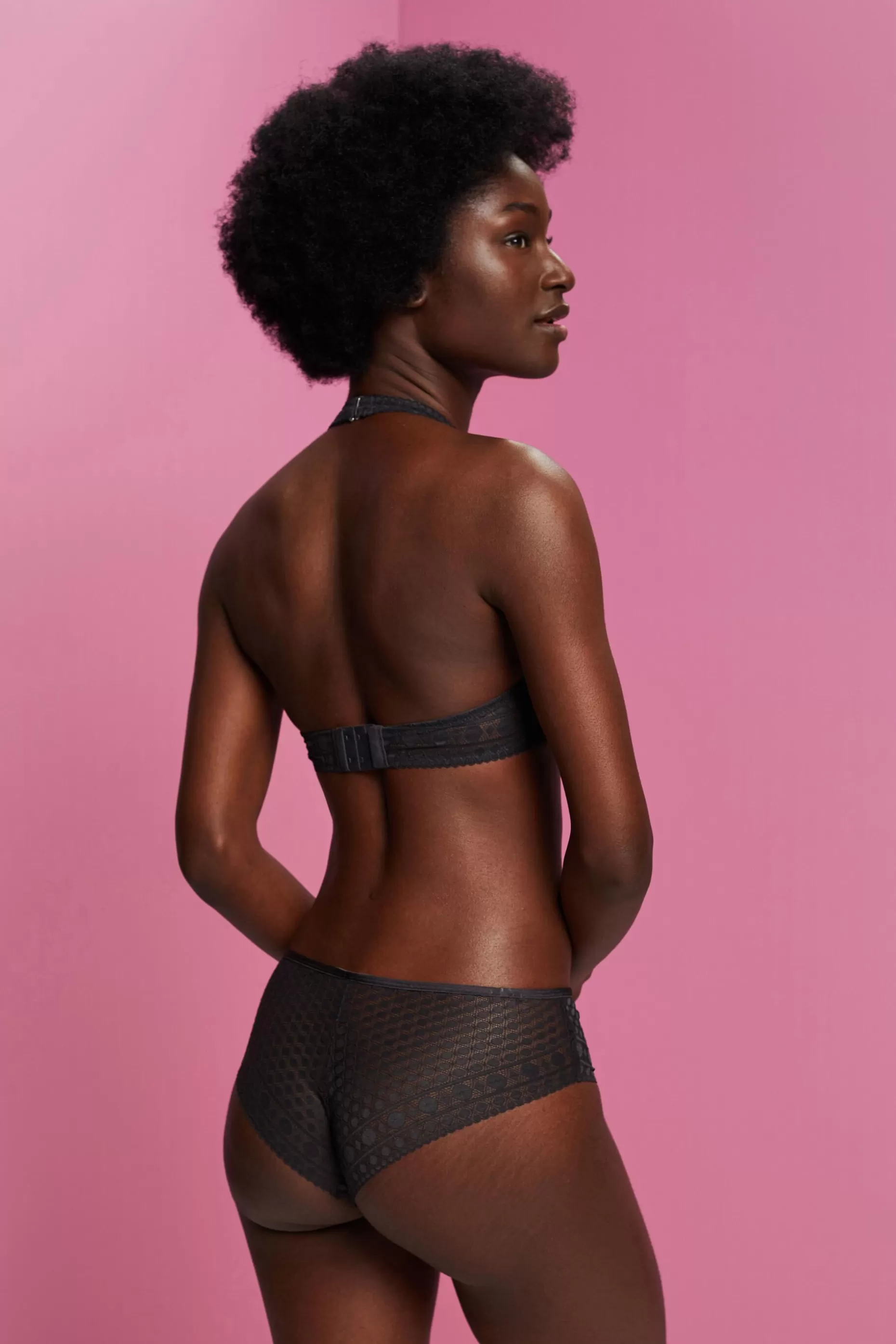 ESPRIT Recycled: halterneck soft bra with lace at our Online Shop * Sale Under $30