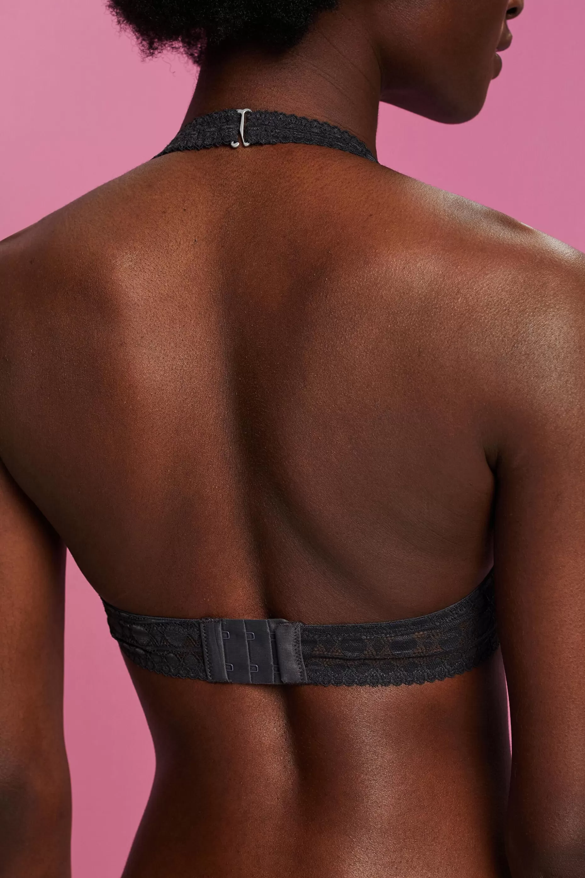 ESPRIT Recycled: halterneck soft bra with lace at our Online Shop * Sale Under $30