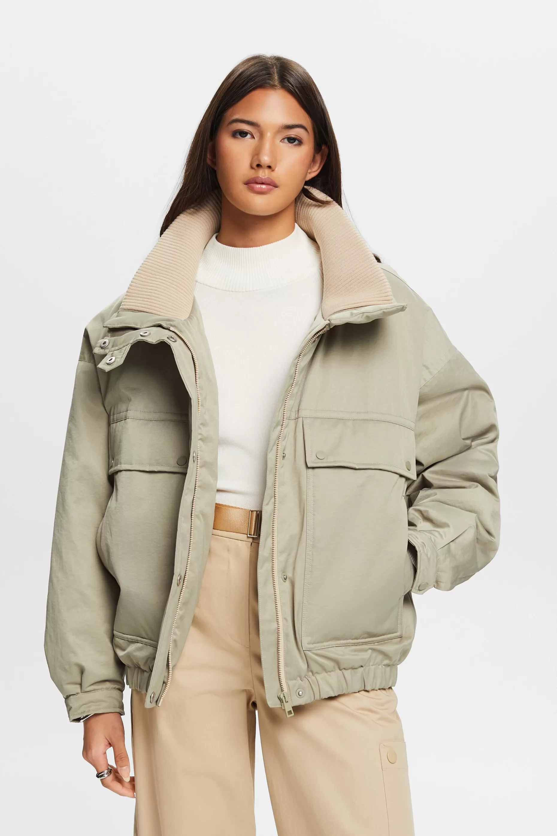 ESPRIT Recycled: padded parka jacket at our Online Shop *Women Clearance 60%-70% Off