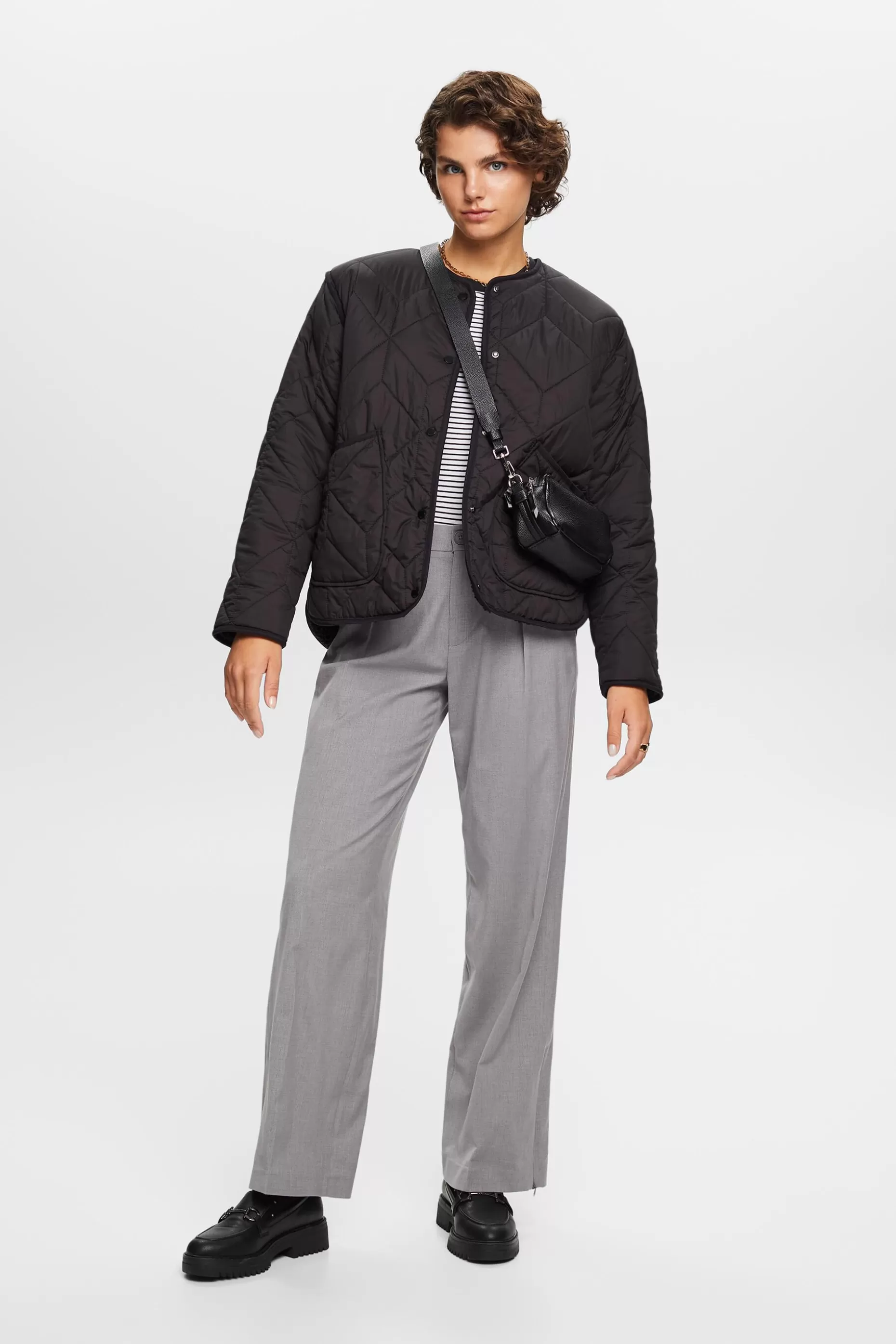 ESPRIT Recycled: quilted jacket with teddy lining at our Online Shop *Women Clearance 60%-70% Off