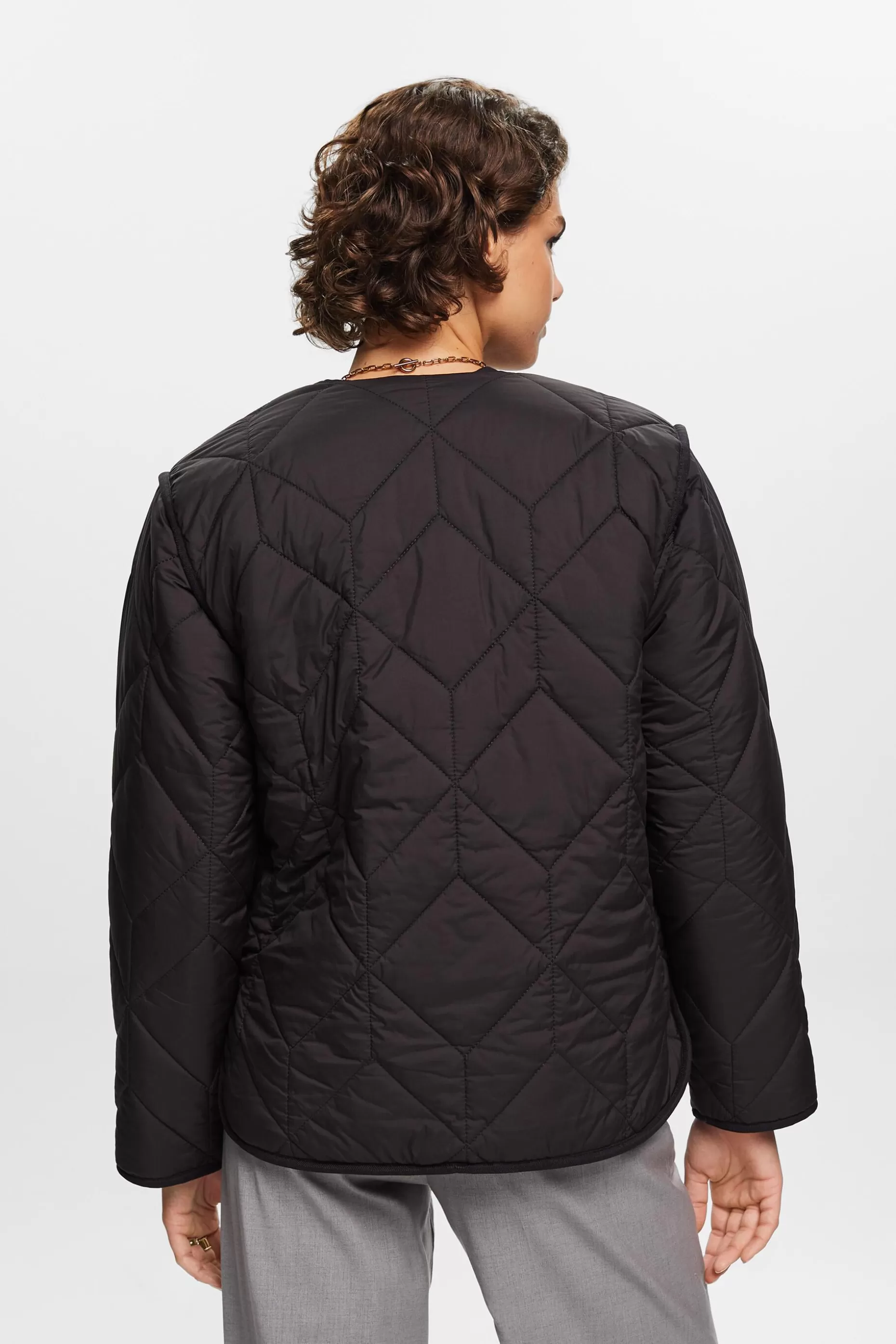ESPRIT Recycled: quilted jacket with teddy lining at our Online Shop *Women Clearance 60%-70% Off