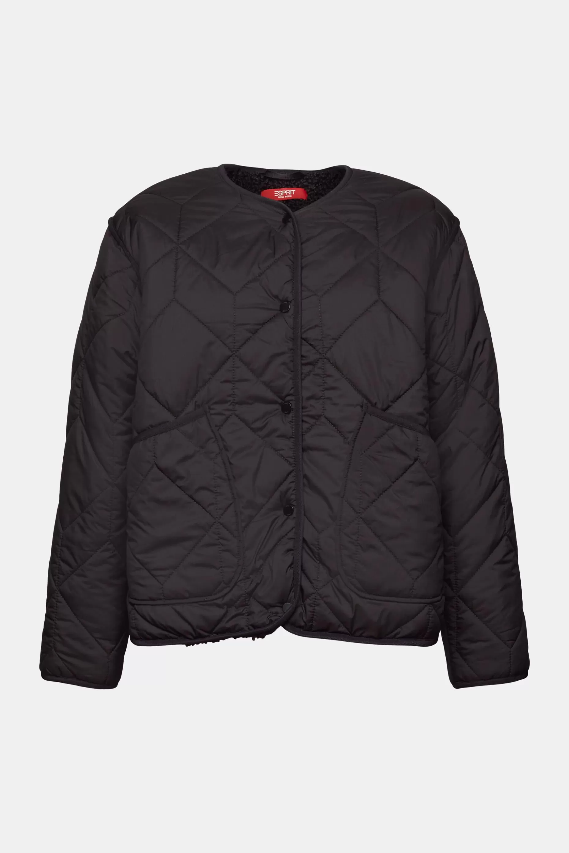 ESPRIT Recycled: quilted jacket with teddy lining at our Online Shop *Women Clearance 60%-70% Off