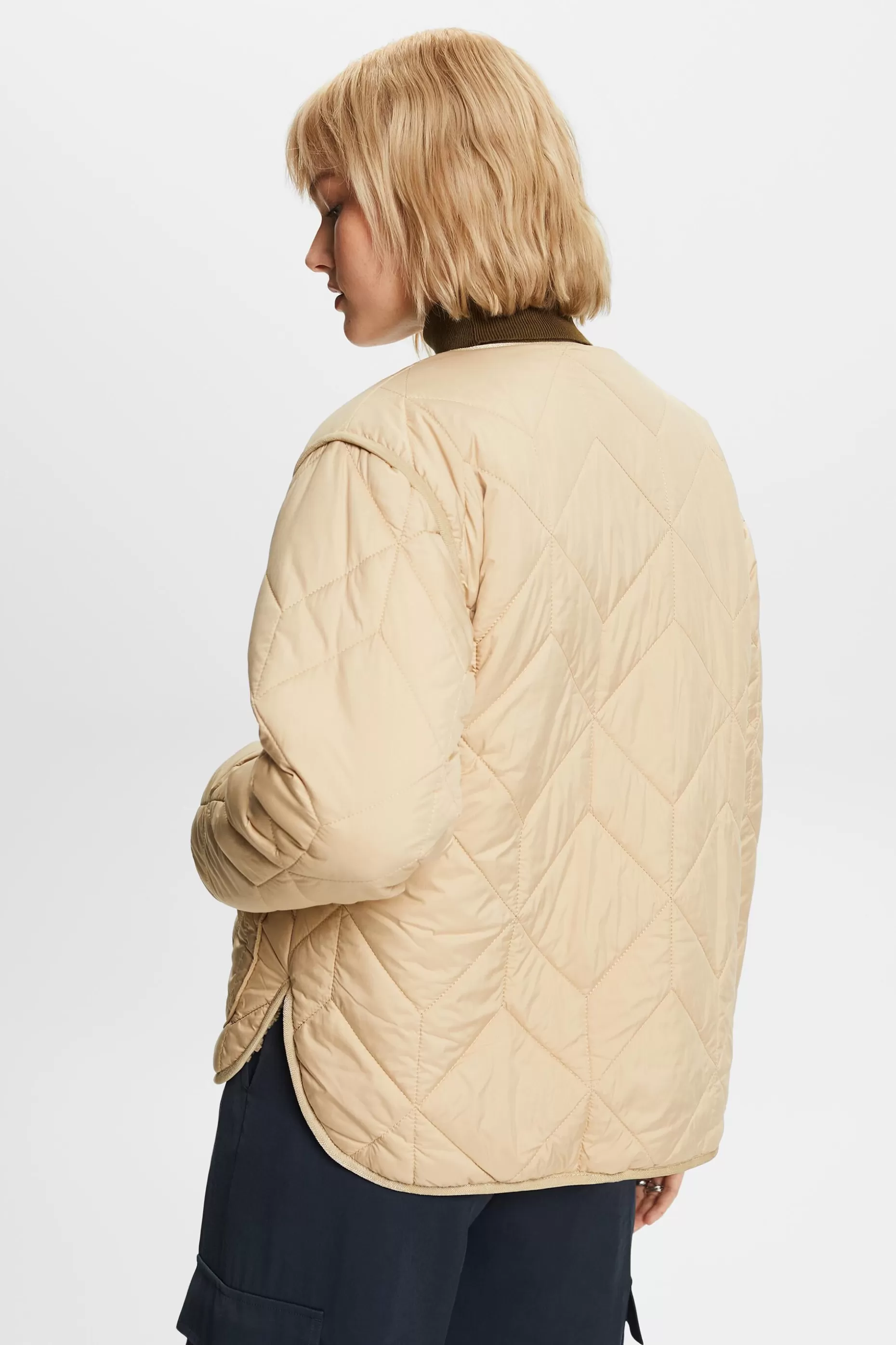 ESPRIT Recycled: quilted jacket with teddy lining at our Online Shop *Women Jackets + Coats