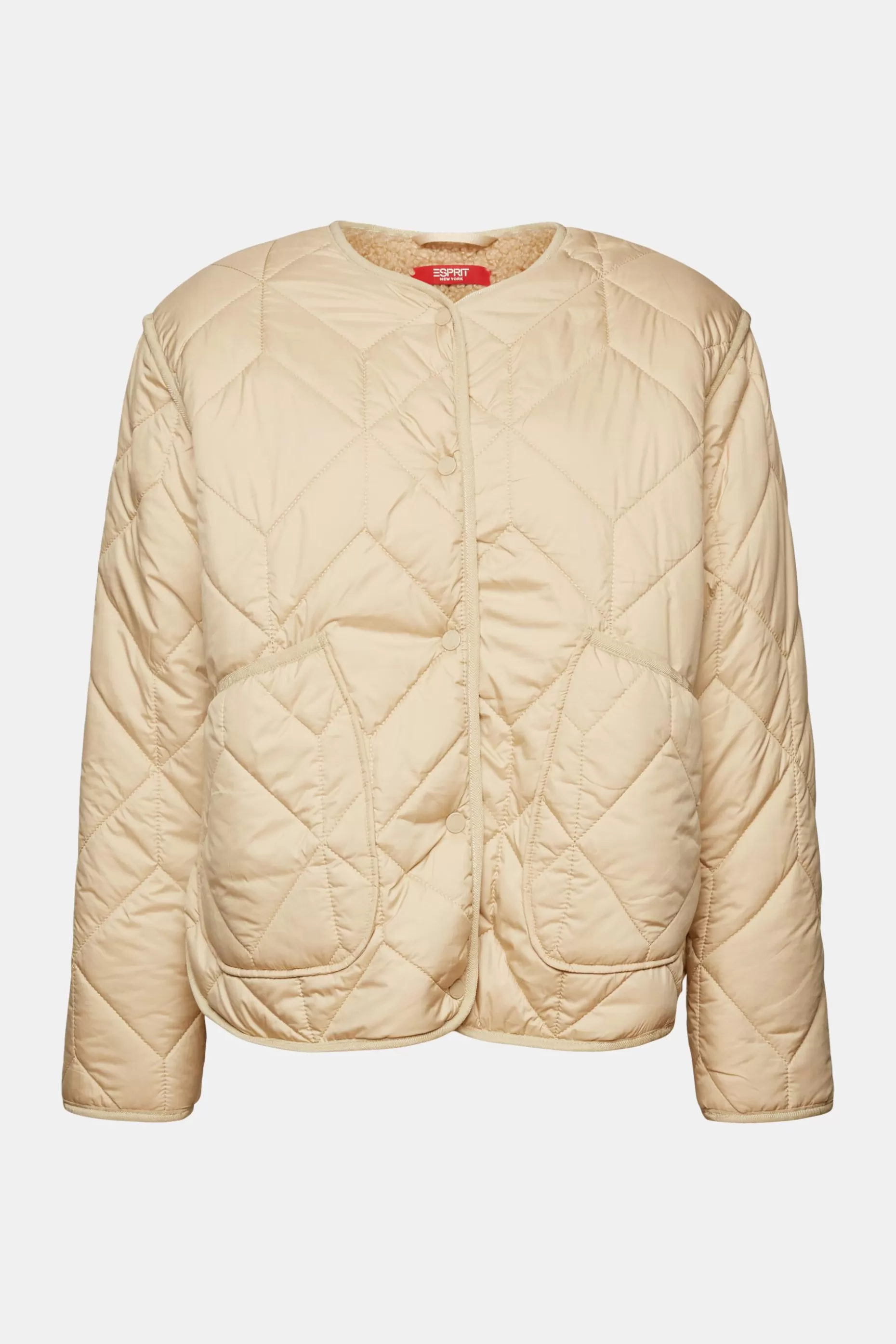 ESPRIT Recycled: quilted jacket with teddy lining at our Online Shop *Women Jackets + Coats