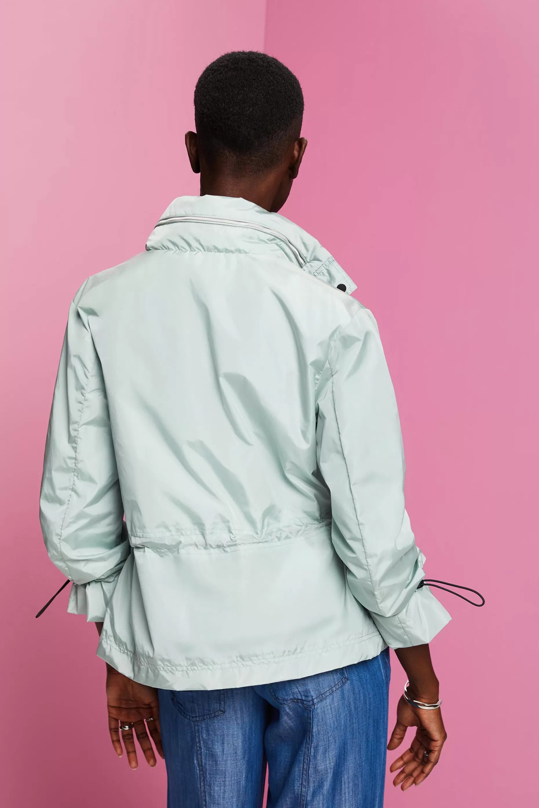 ESPRIT Recycled: rain jacket with a hood at our Online Shop *Women Jackets + Coats