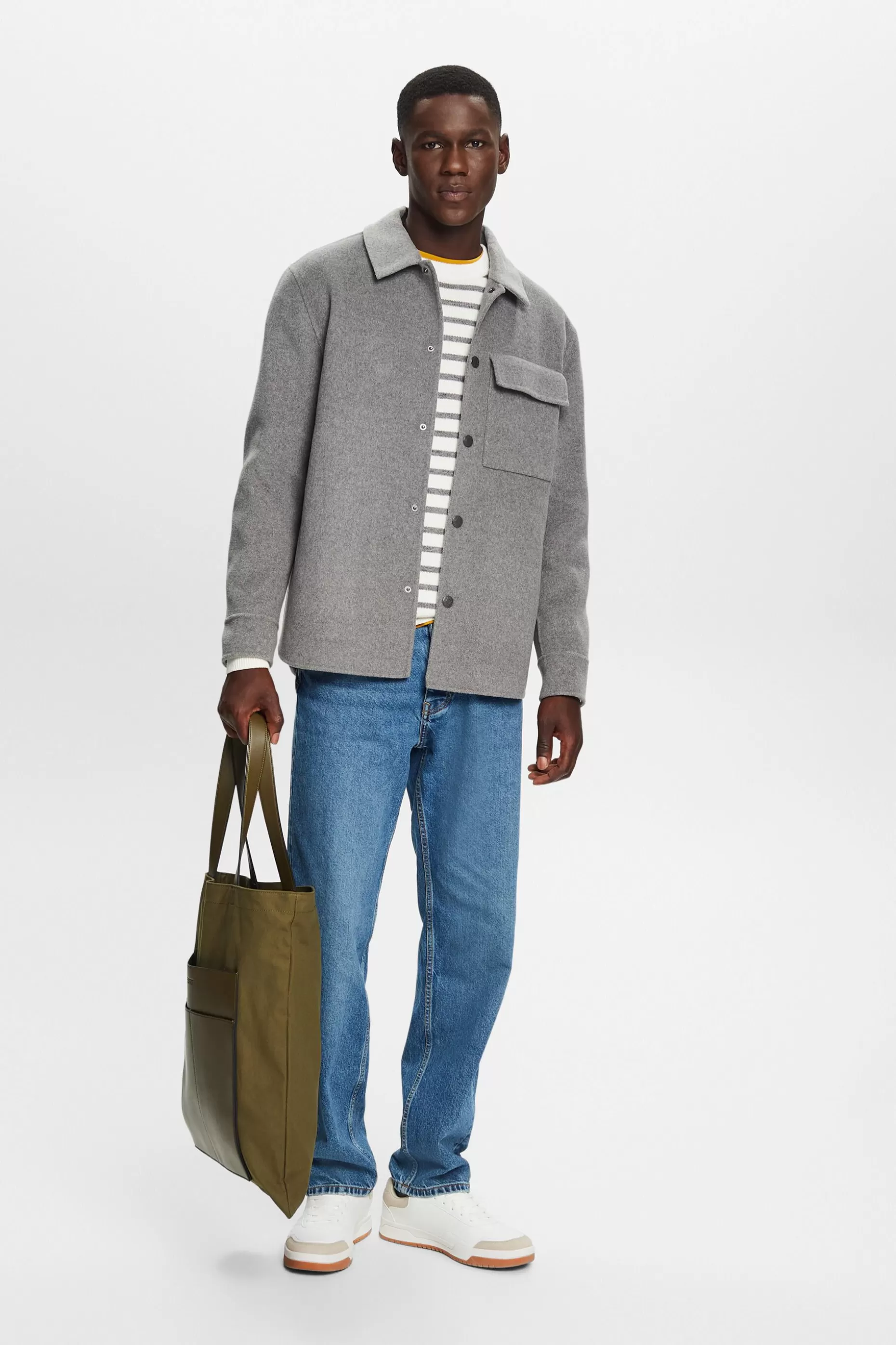 ESPRIT Recycled Wool-Blend Jacket at our Online Shop *Men Jackets + Coats