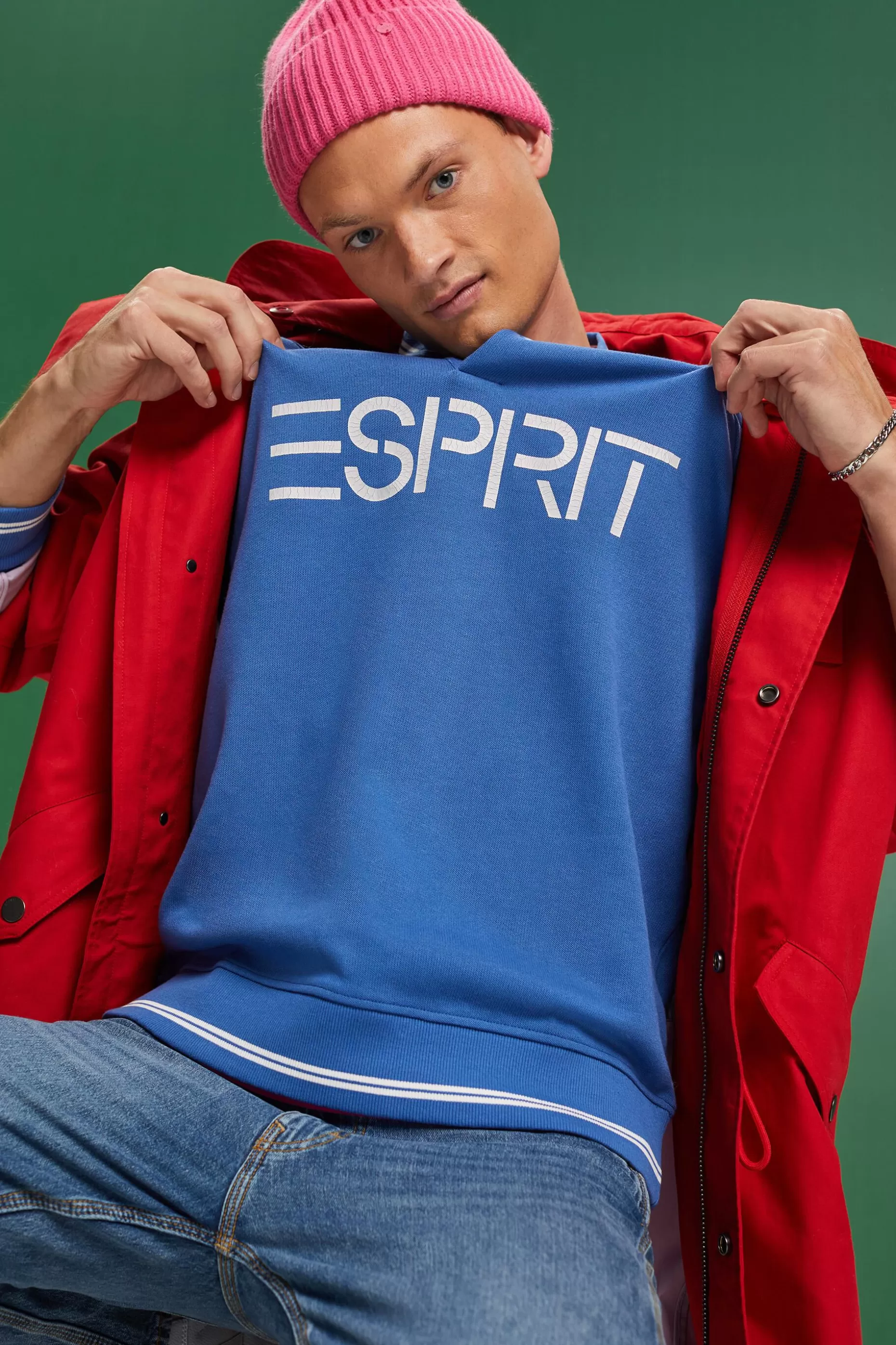 ESPRIT Relaxed fit logo sweatshirt at our Online Shop * Sale Under $50
