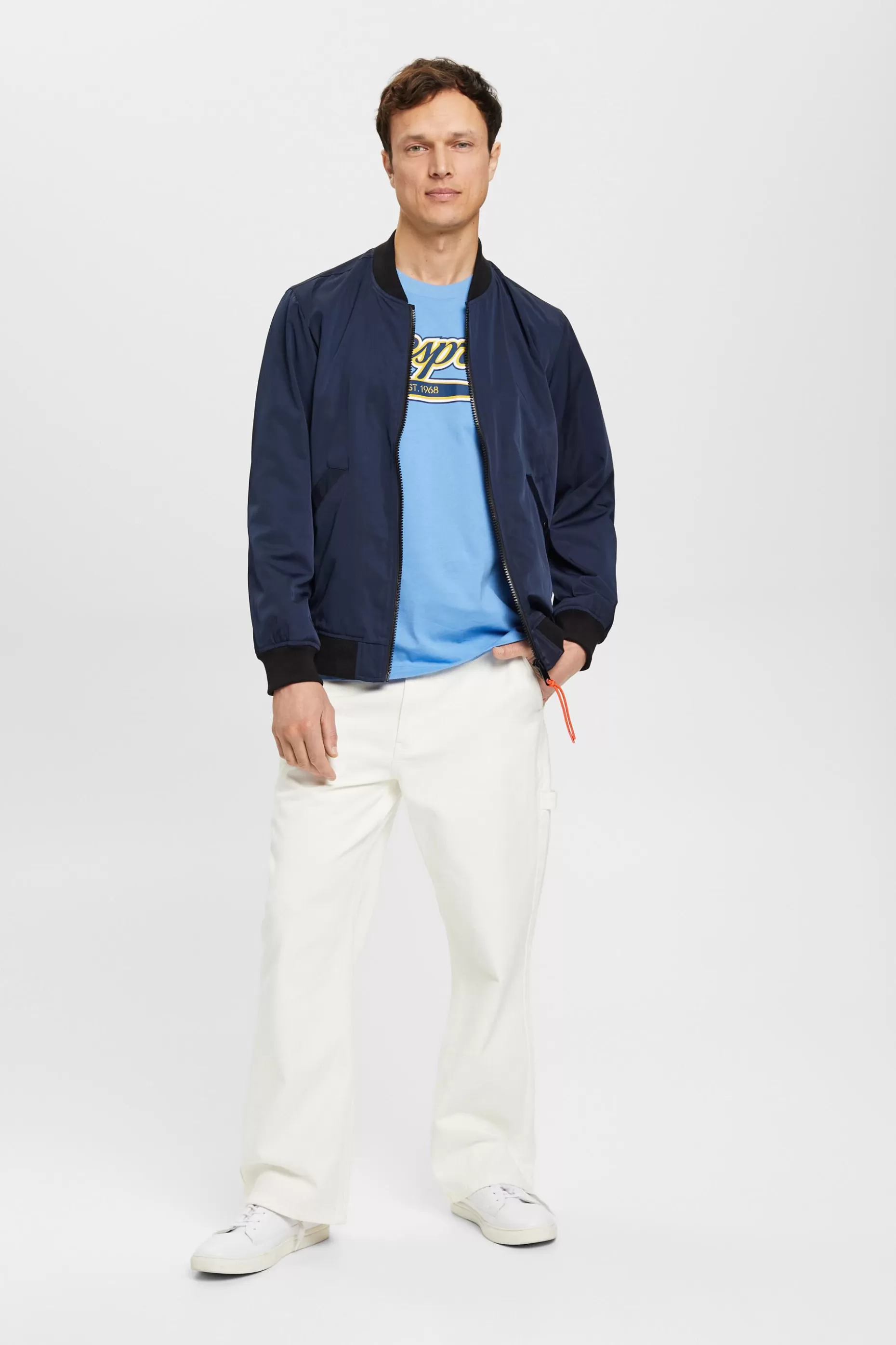 ESPRIT Retro Logo Cotton T-Shirt at our Online Shop *Men T-Shirts + Polos