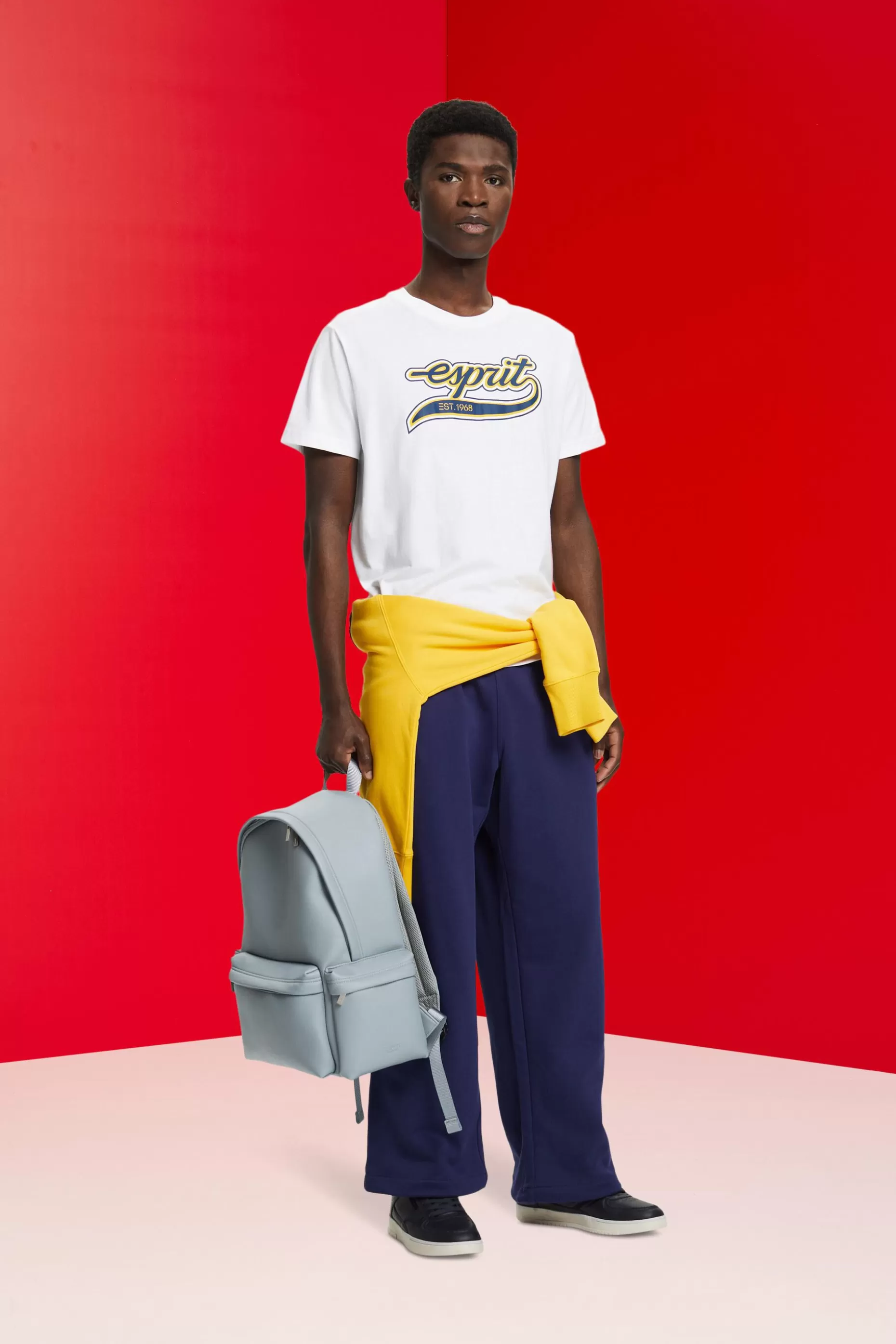 ESPRIT Retro Logo Cotton T-Shirt at our Online Shop *Men T-Shirts + Polos