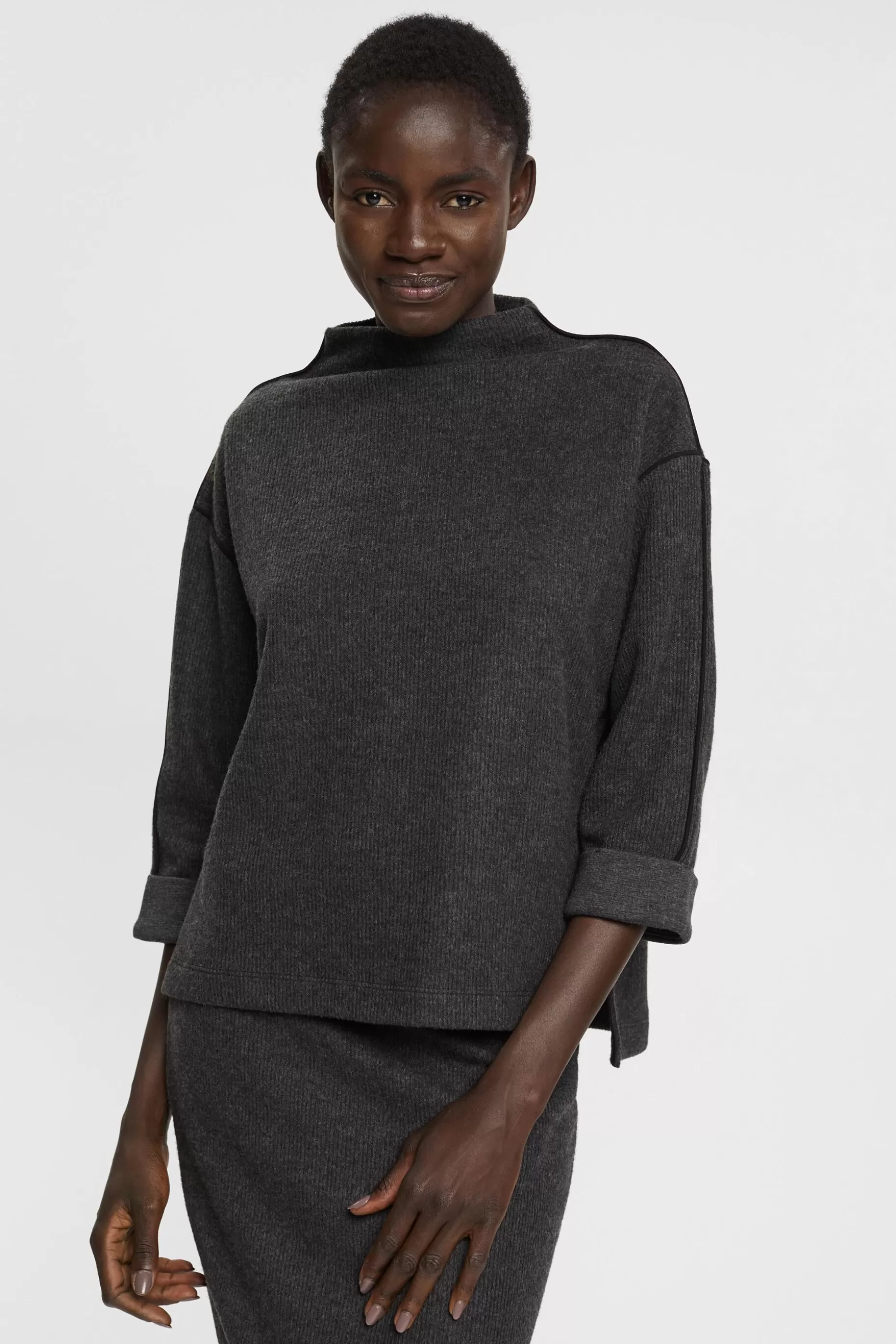 ESPRIT Rib knit boat neck sweater at our Online Shop *Women Tops