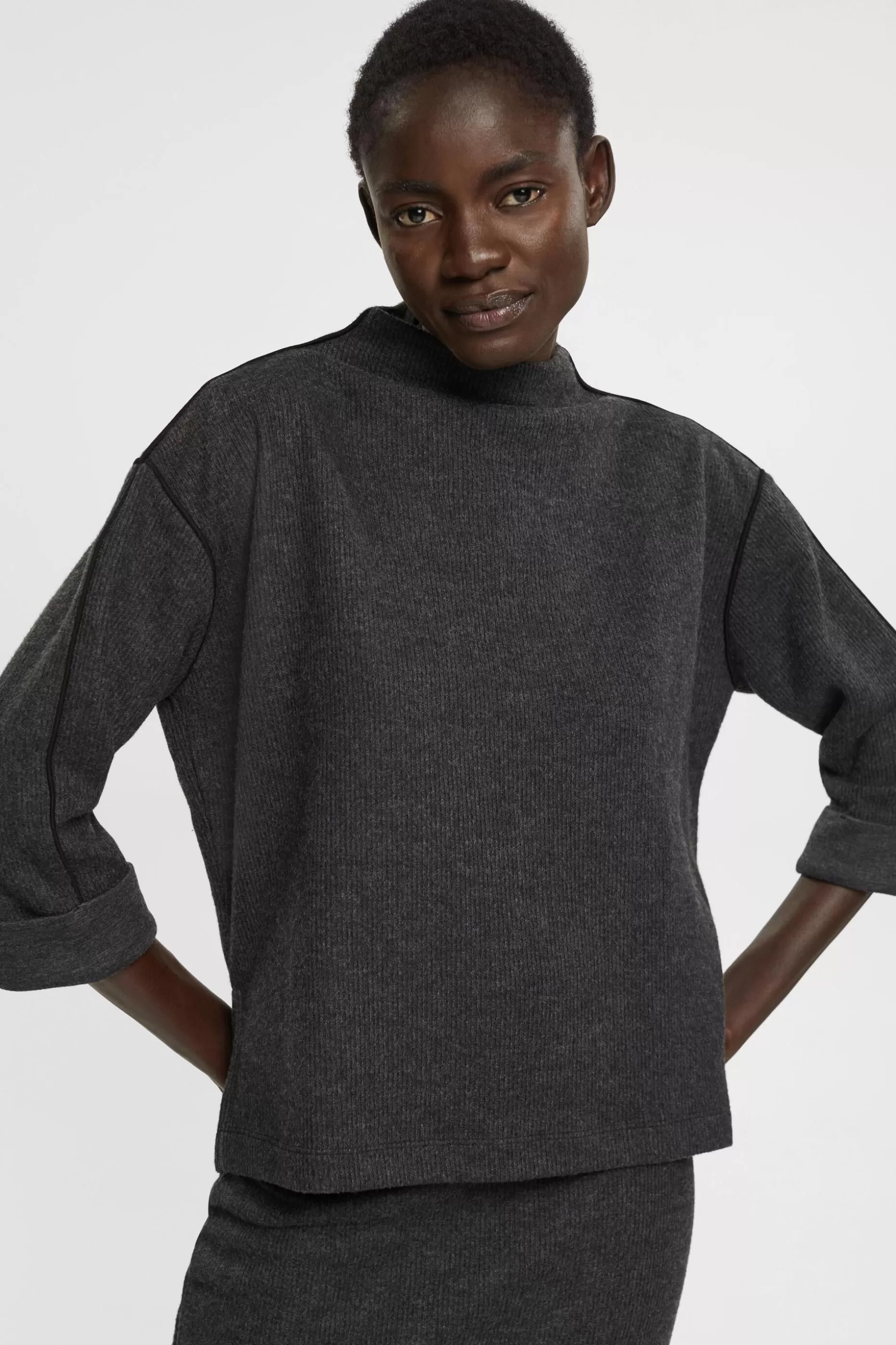 ESPRIT Rib knit boat neck sweater at our Online Shop *Women Tops