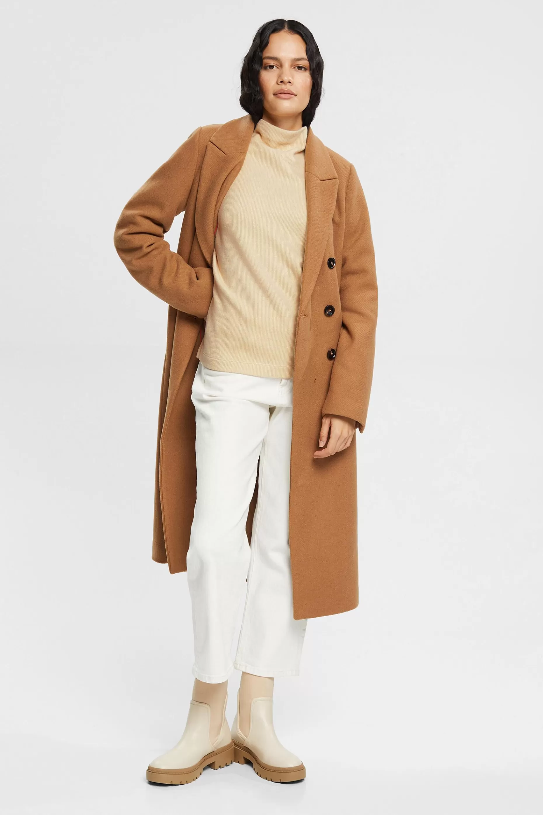 ESPRIT Rib knit boat neck sweater at our Online Shop *Women Sweatshirts + Hoodies