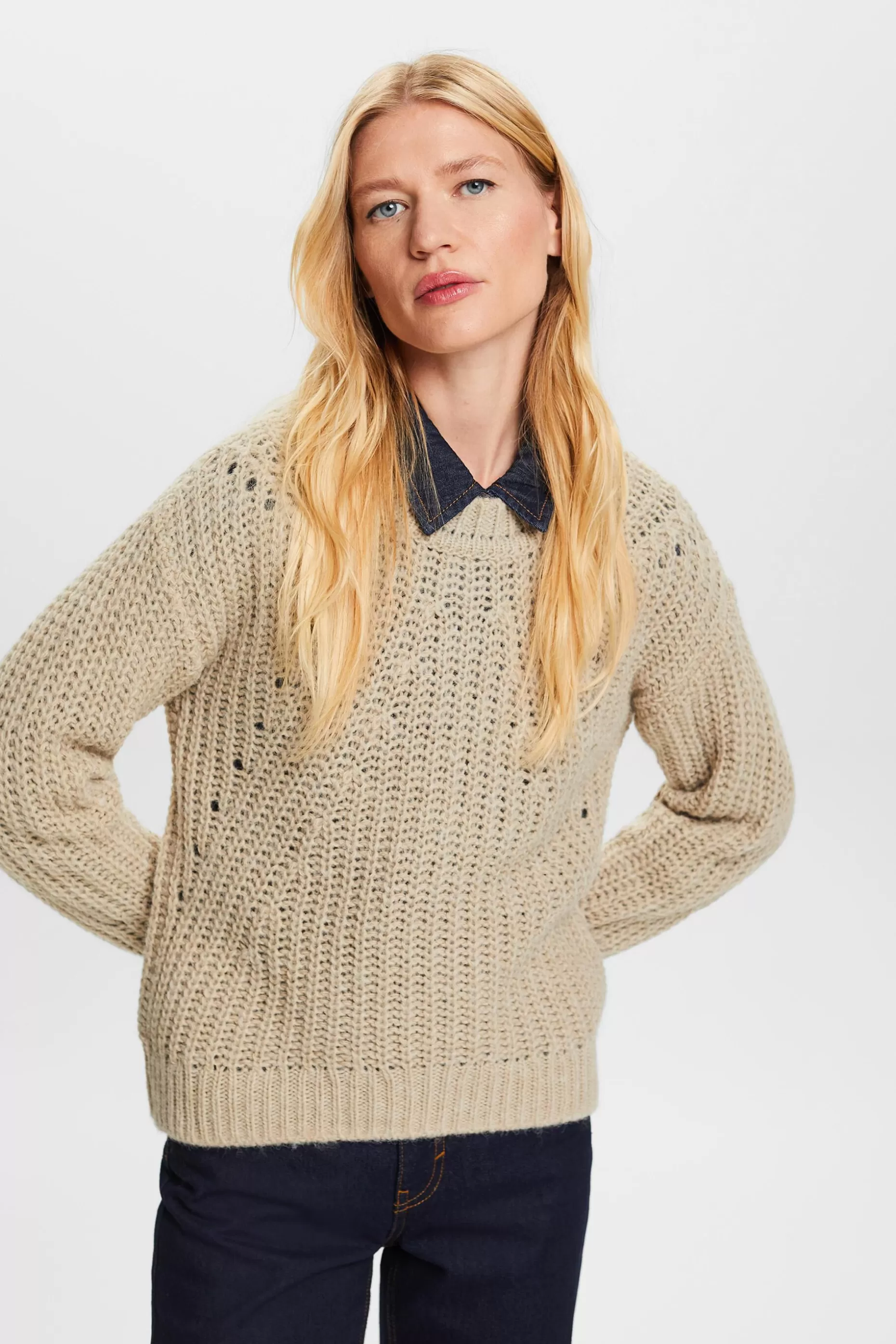 ESPRIT Rib Knit Sweater at our Online Shop *Women Sweaters