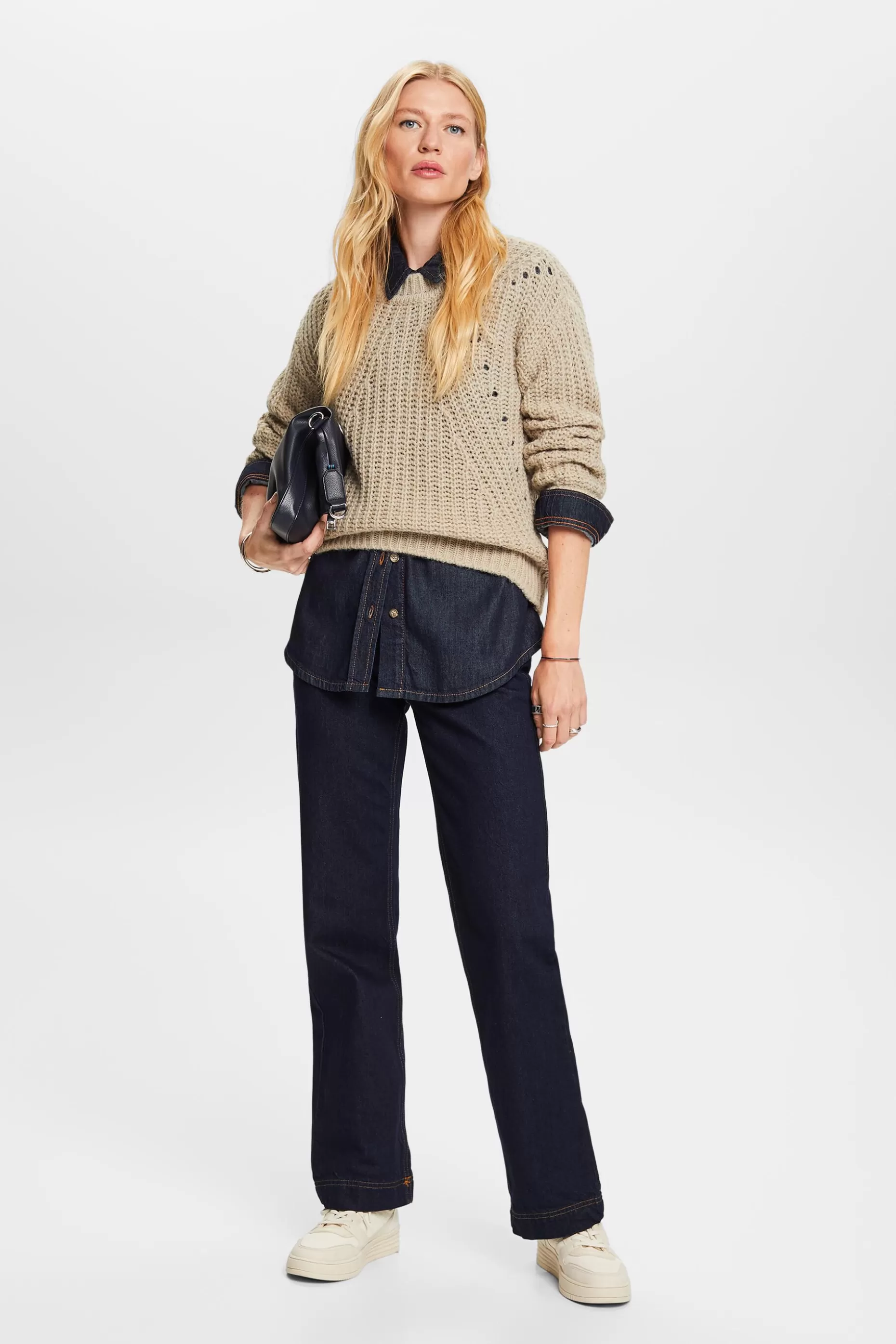 ESPRIT Rib Knit Sweater at our Online Shop *Women Sweaters