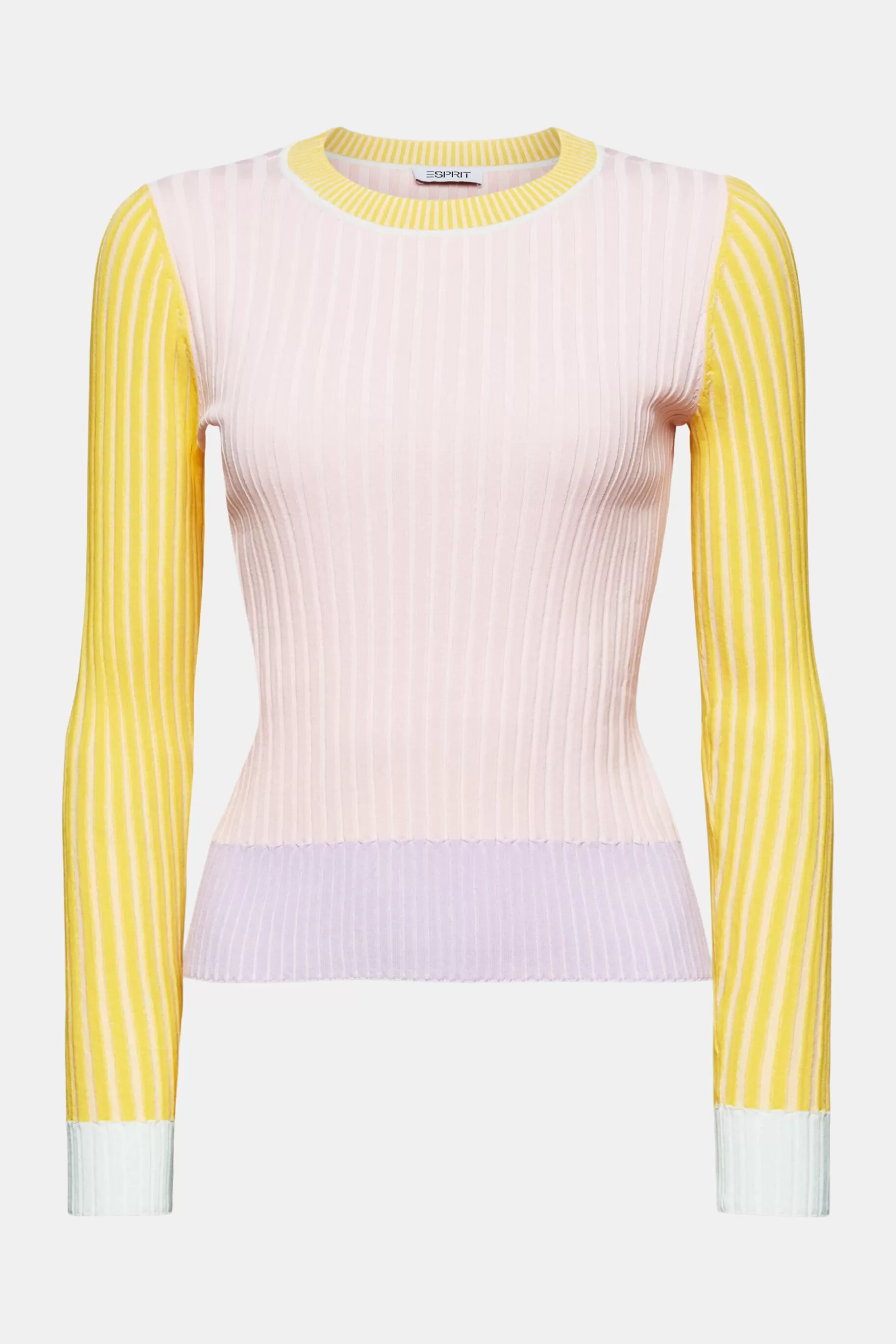 ESPRIT Ribbed Color-Block Sweater at our Online Shop *Women The Pastel Edit