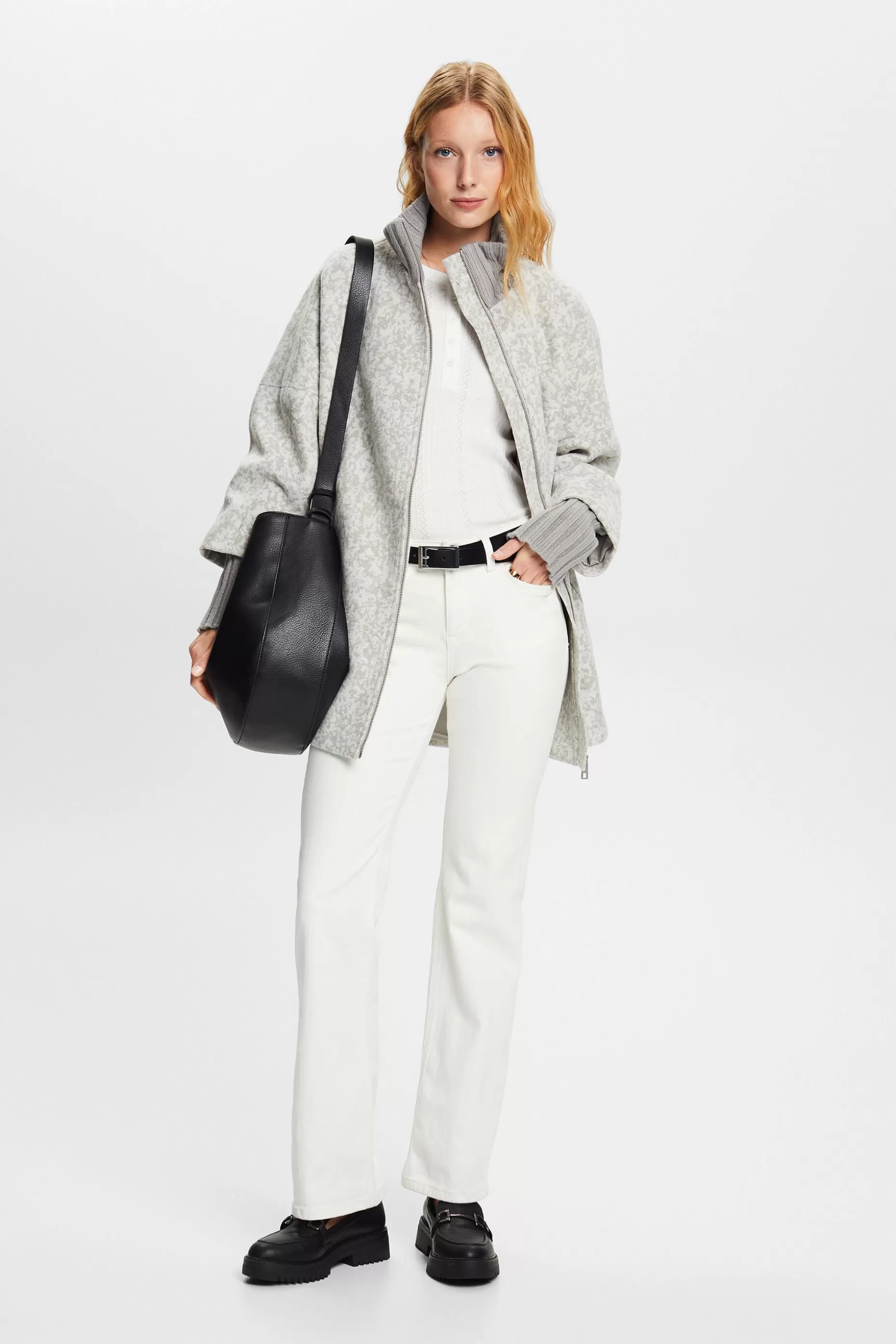 ESPRIT Ribbed Cotton-Blend Shirt at our Online Shop *Women T-Shirts + Tops