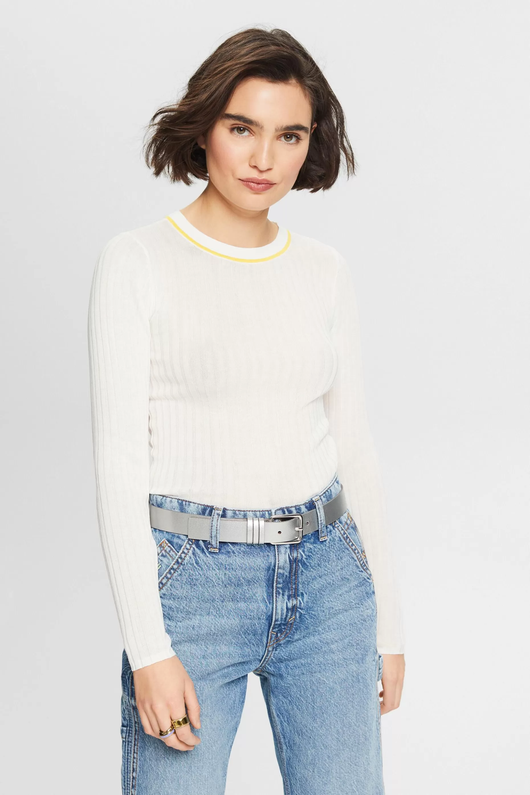 ESPRIT Ribbed Crewneck Sweater at our Online Shop *Women The Pastel Edit