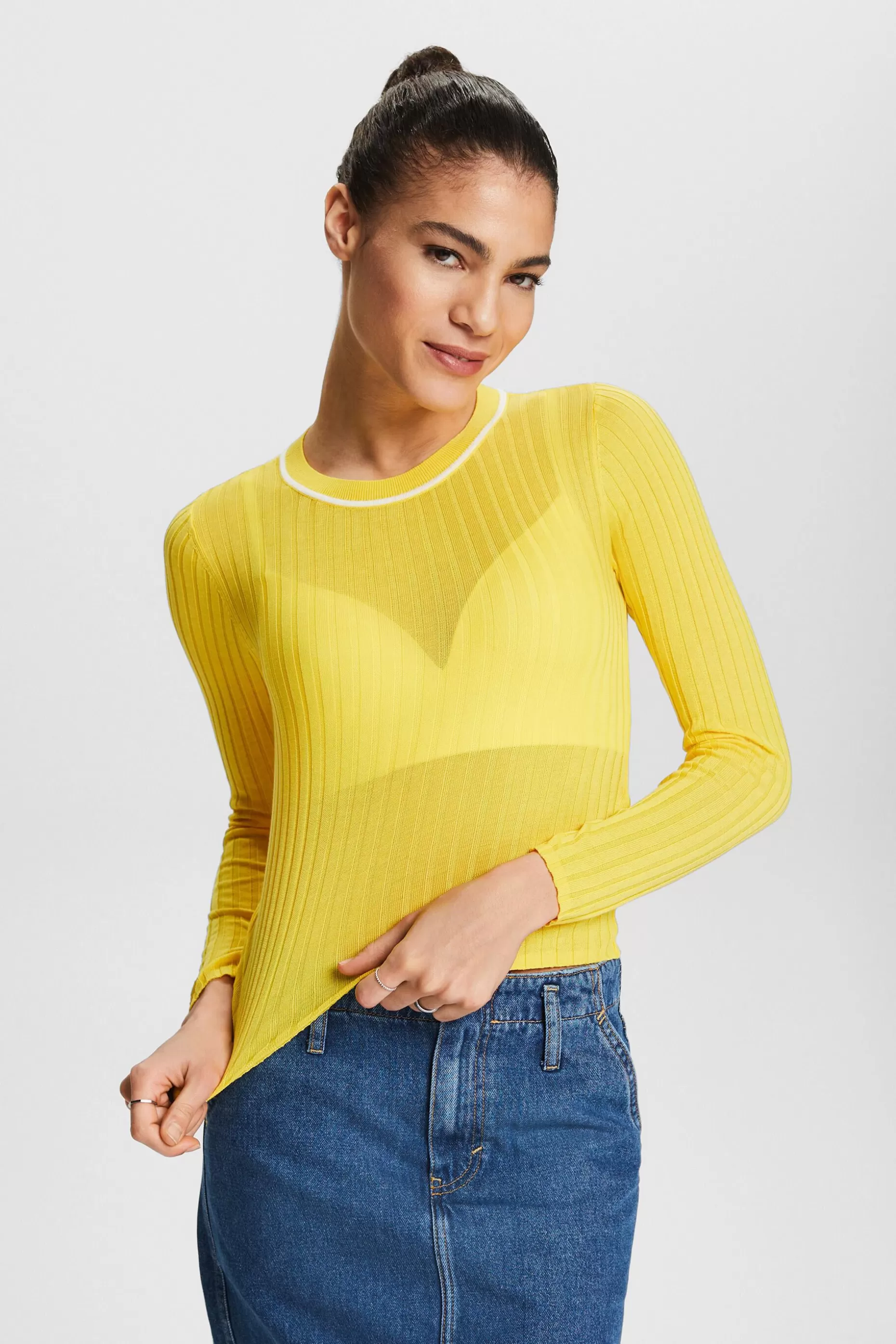 ESPRIT Ribbed Crewneck Sweater at our Online Shop *Women The Pastel Edit