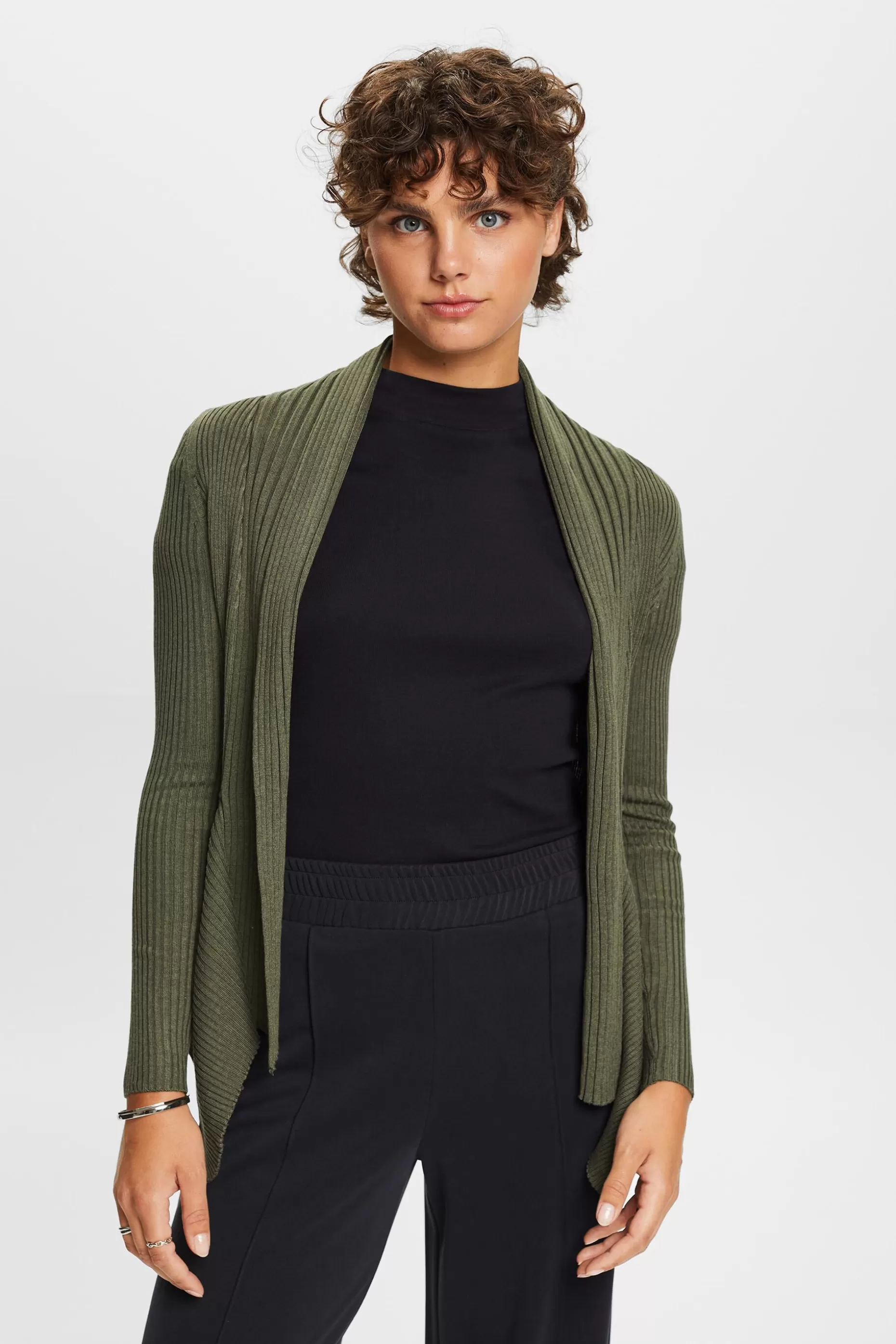 ESPRIT Ribbed Handkerchief Hem Cardigan at our Online Shop *Women Sweaters