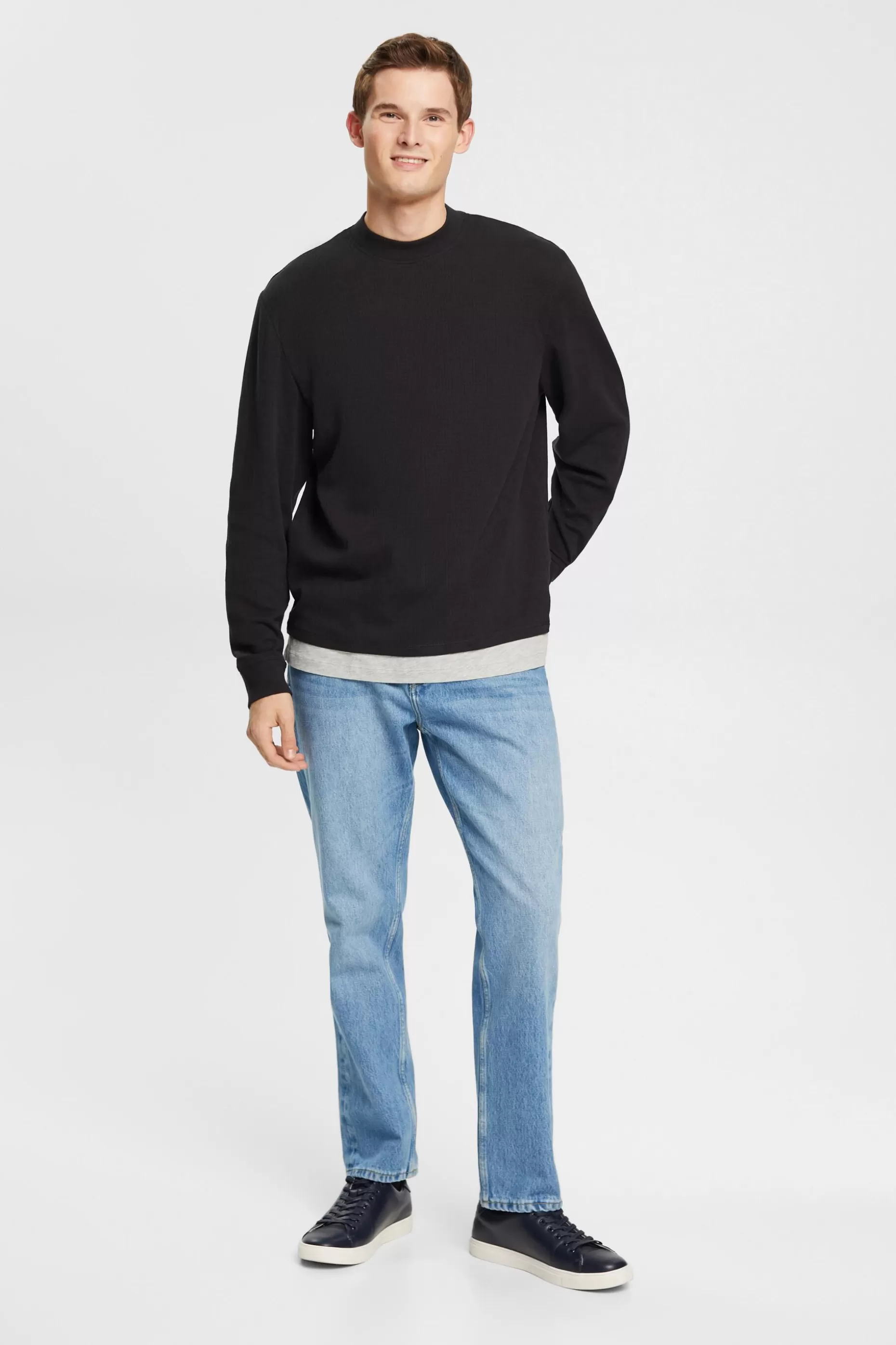 ESPRIT Ribbed long sleeve top at our Online Shop *Men Tops