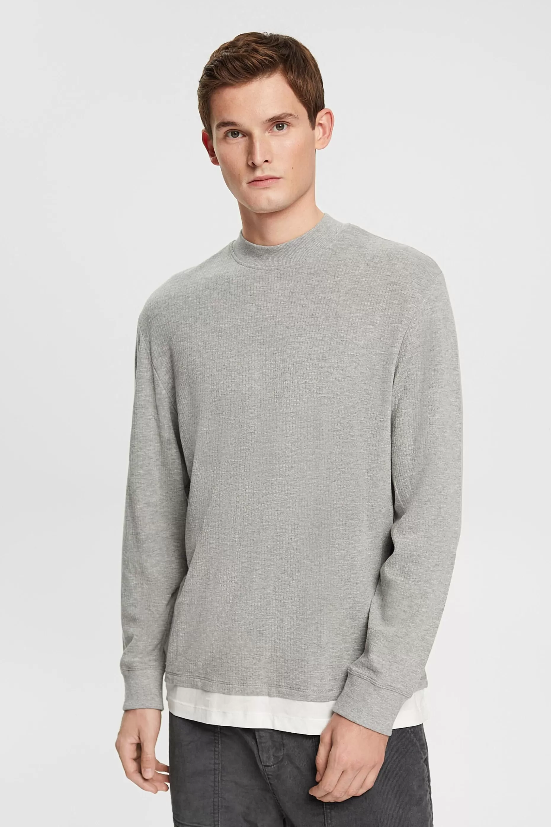 ESPRIT Ribbed long sleeve top at our Online Shop *Men Tops