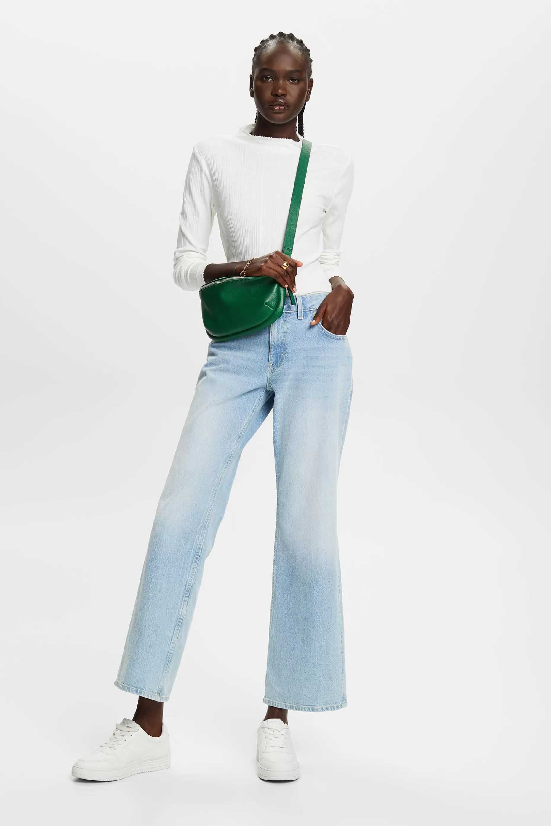 ESPRIT Ribbed long sleeve top at our Online Shop * Tops