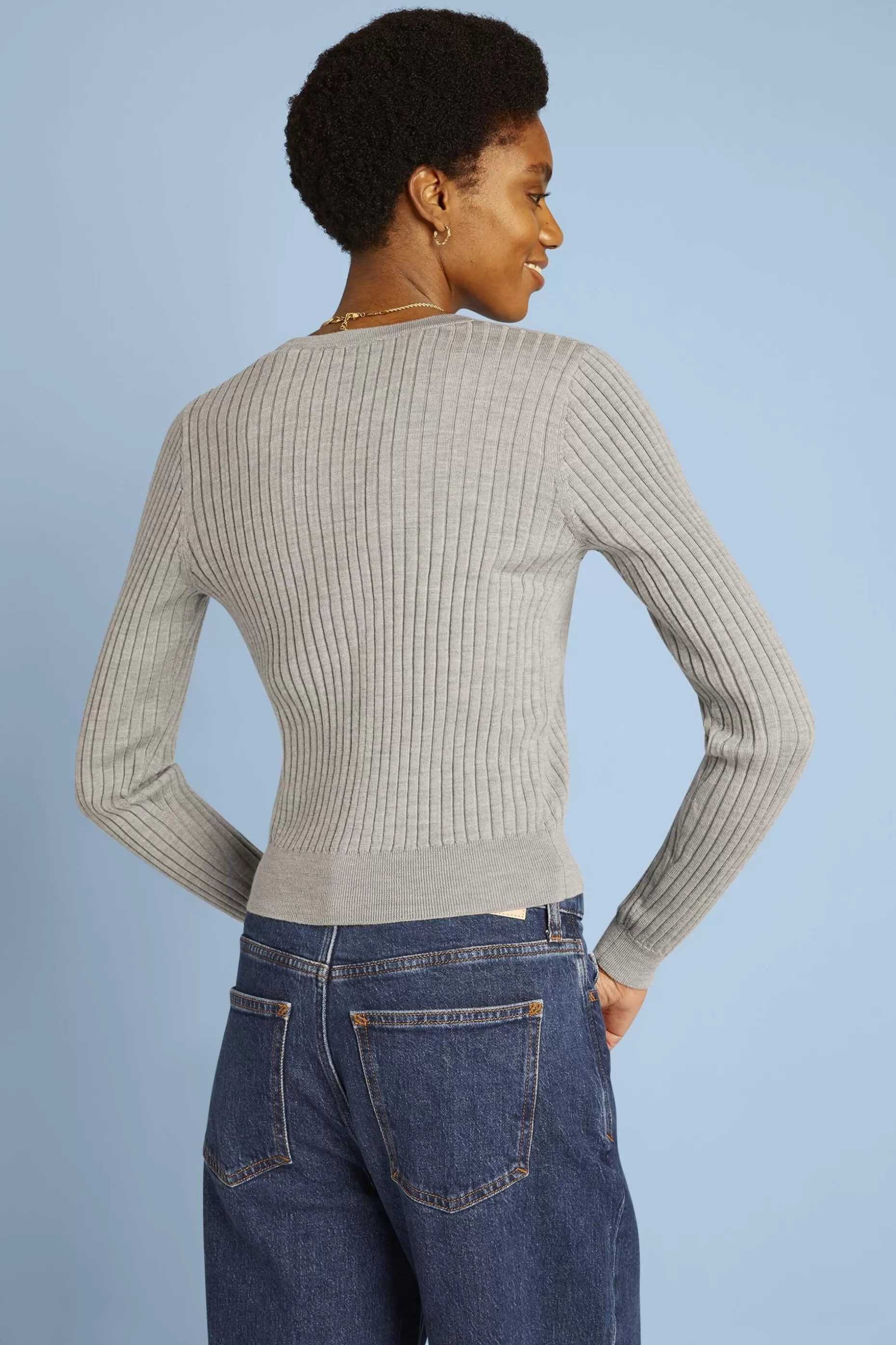 ESPRIT Ribbed Super Fine Merino Wool Cardigan at our Online Shop *Women Tops