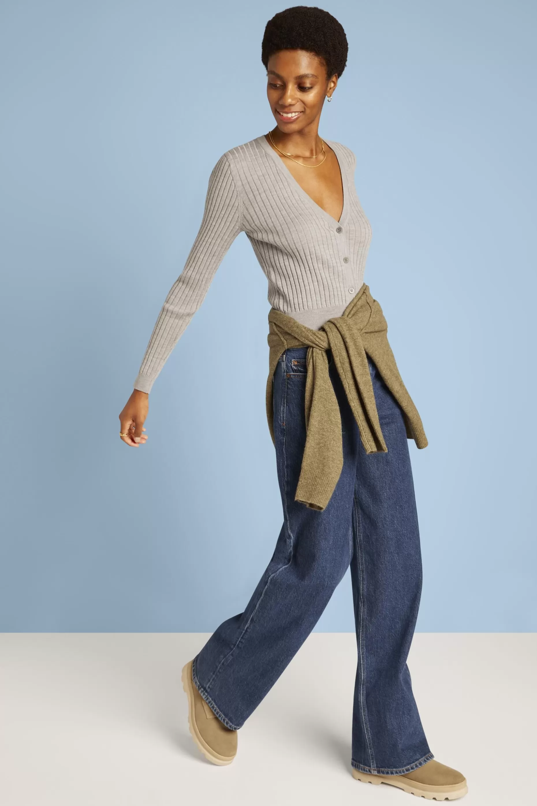 ESPRIT Ribbed Super Fine Merino Wool Cardigan at our Online Shop *Women Sweaters