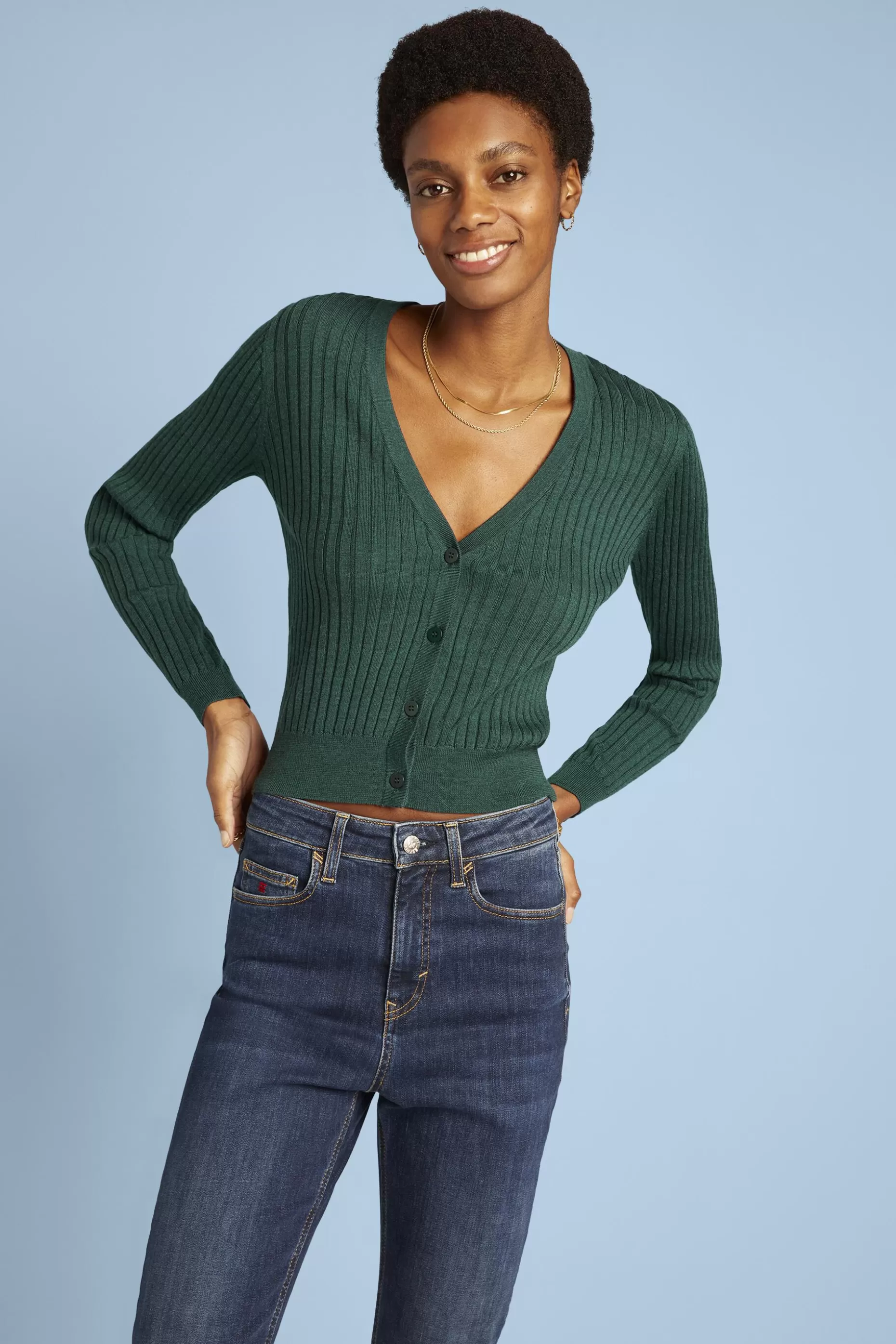 ESPRIT Ribbed Super Fine Merino Wool Cardigan at our Online Shop *Women Sweaters