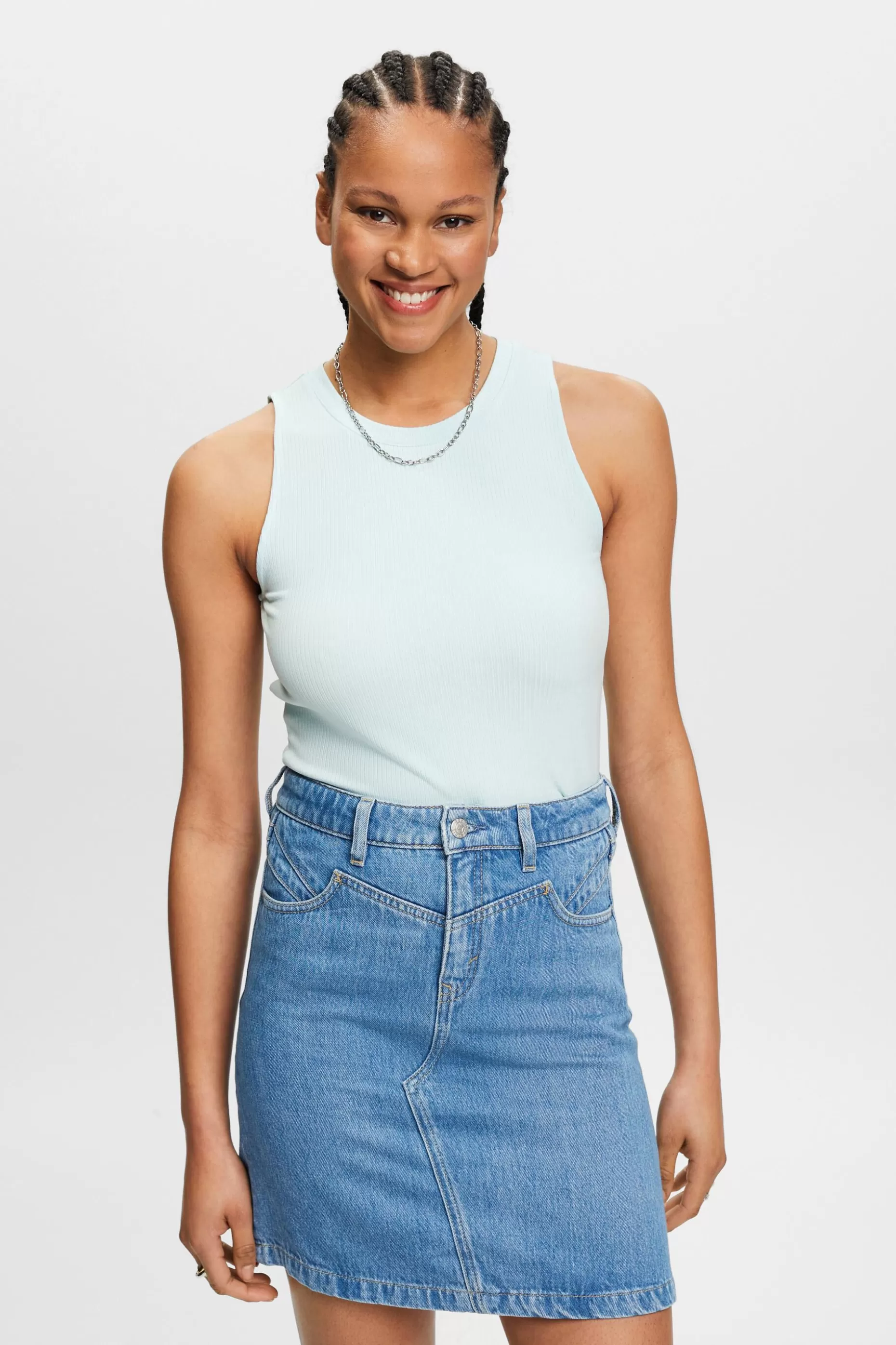 ESPRIT Ribbed tank top at our Online Shop *Women T-Shirts + Tops