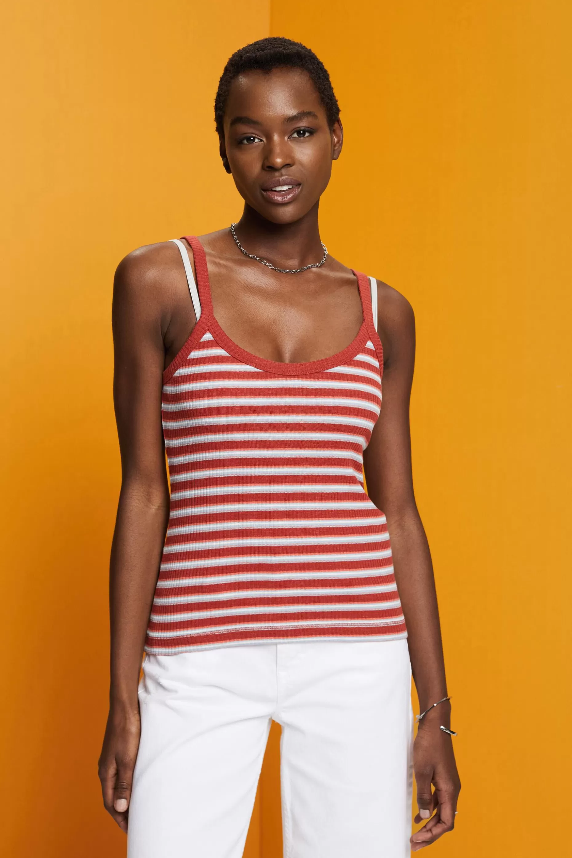 ESPRIT Ribbed tank top at our Online Shop *Women T-Shirts + Tops