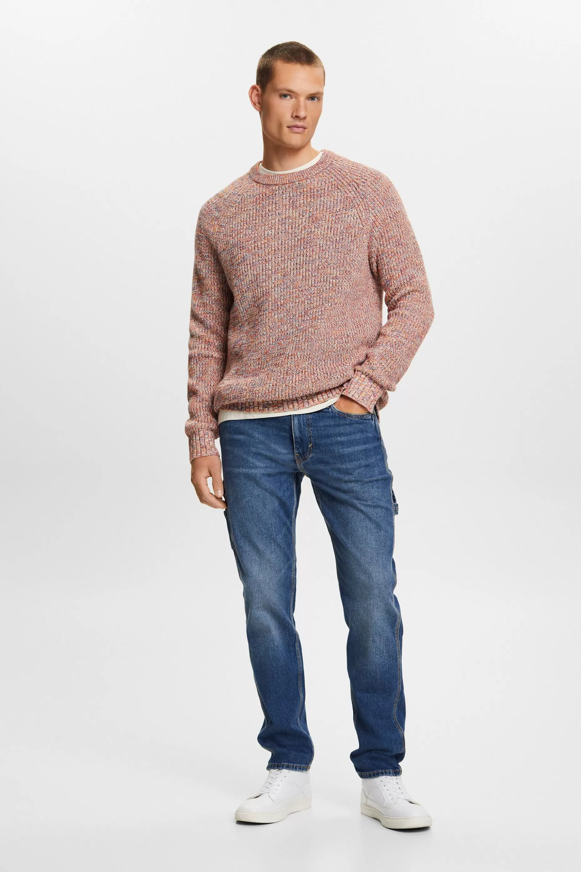 ESPRIT Ribbed-Knit Cotton Sweater at our Online Shop *Men Sweaters