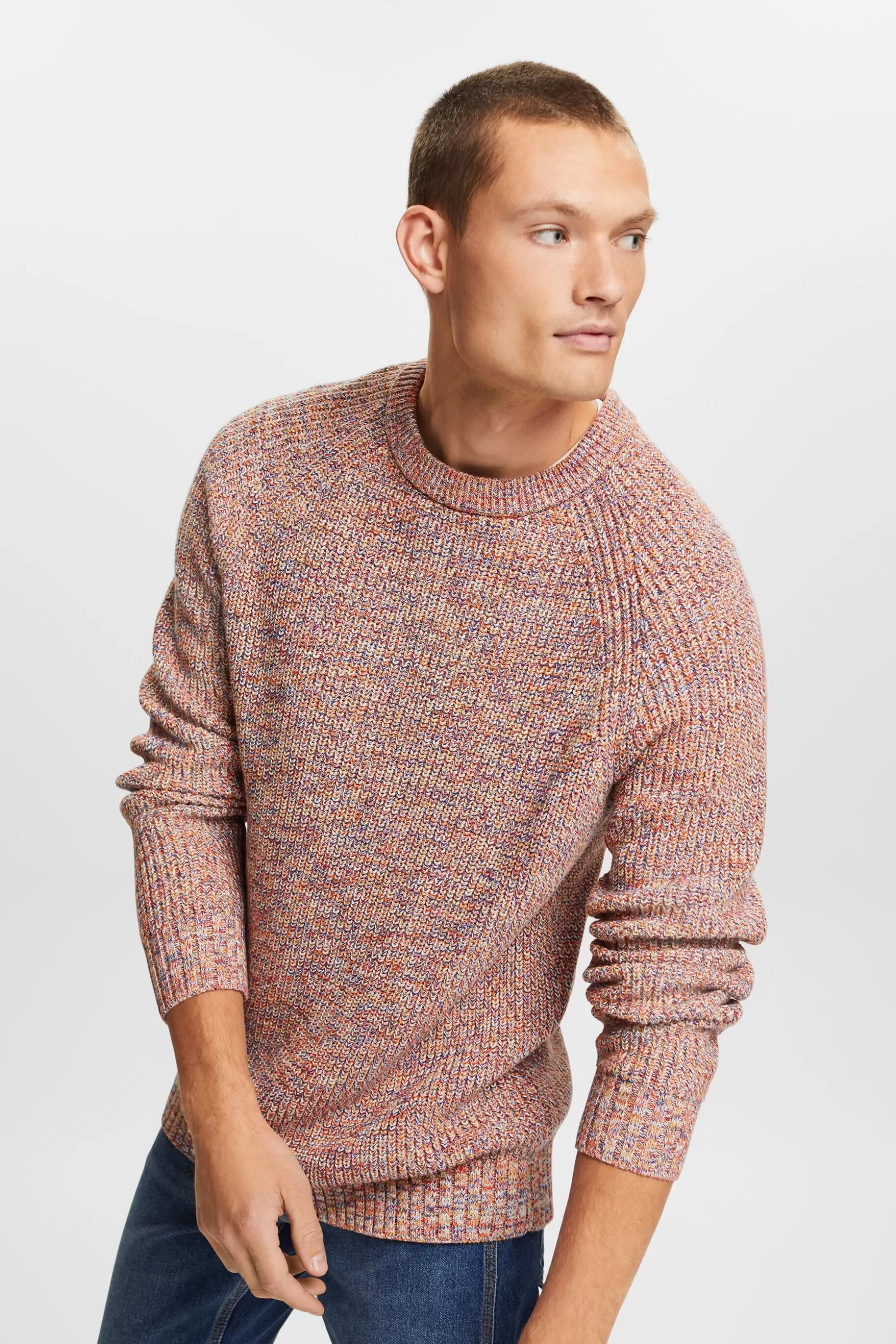 ESPRIT Ribbed-Knit Cotton Sweater at our Online Shop *Men Sweaters