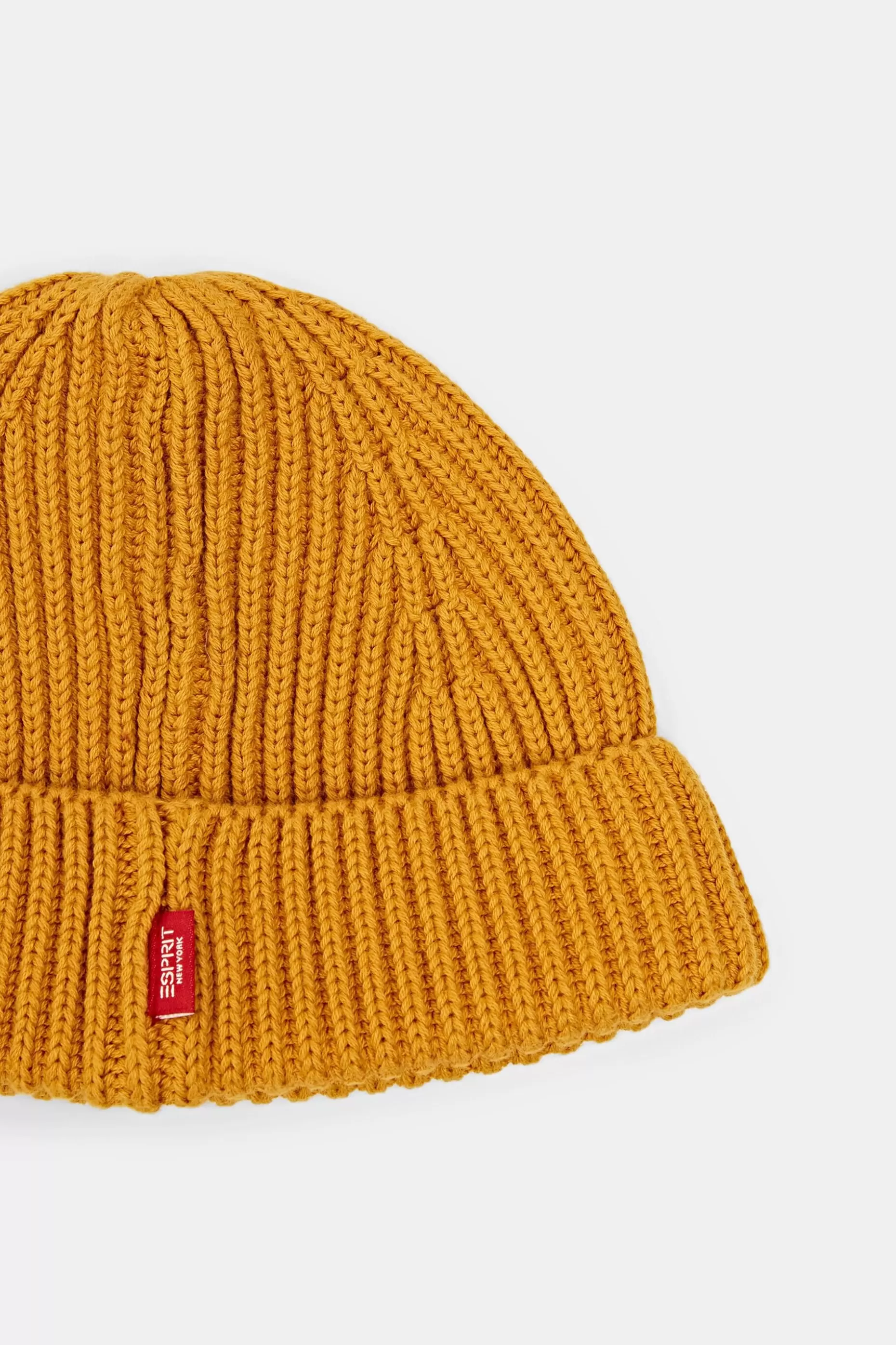 ESPRIT Rib-knit beanie, 100% cotton at our Online Shop *Men Hats