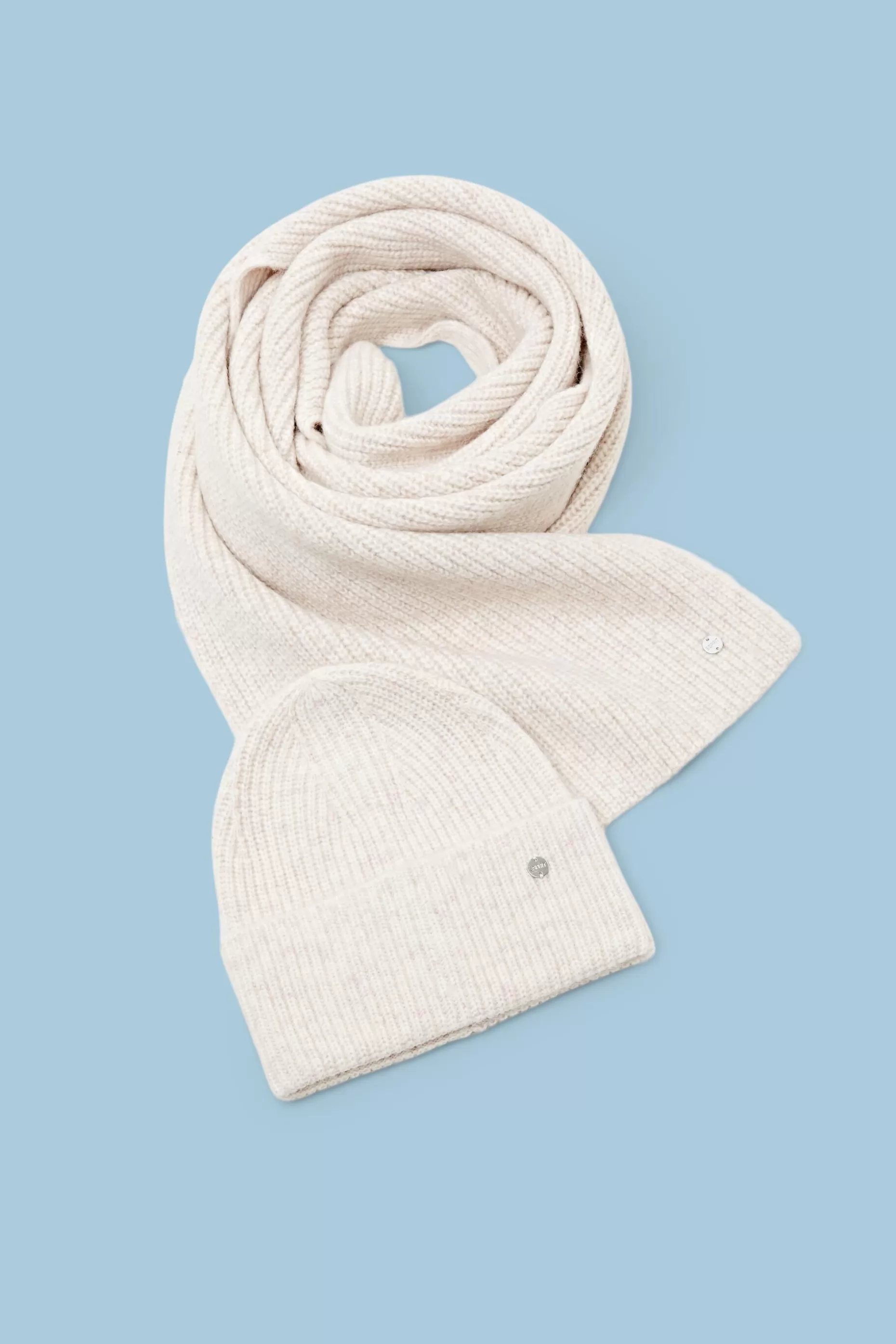 ESPRIT Rib-Knit Beanie and Scarf Set at our Online Shop *Women Hats + Caps