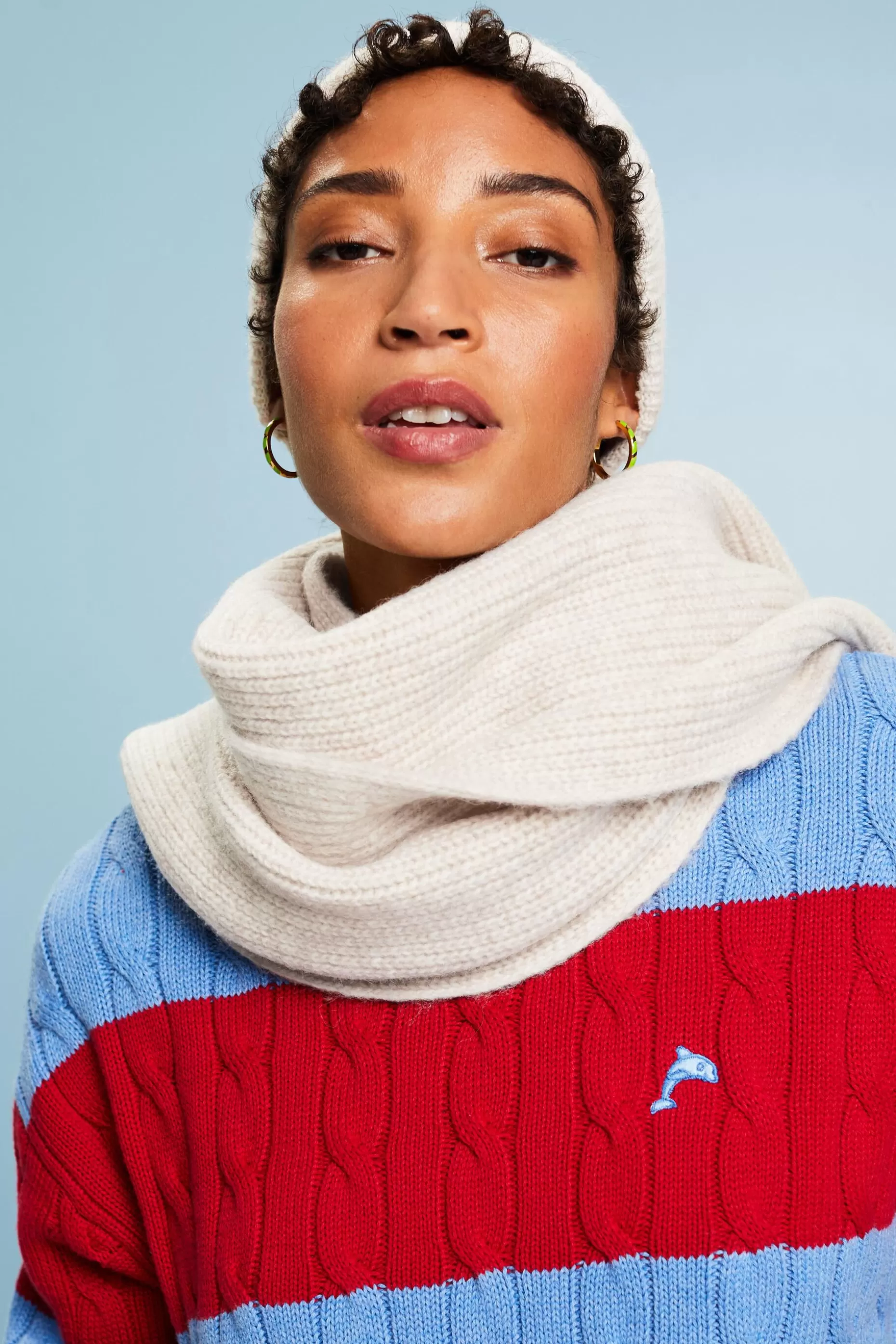 ESPRIT Rib-Knit Beanie and Scarf Set at our Online Shop *Women Hats + Caps