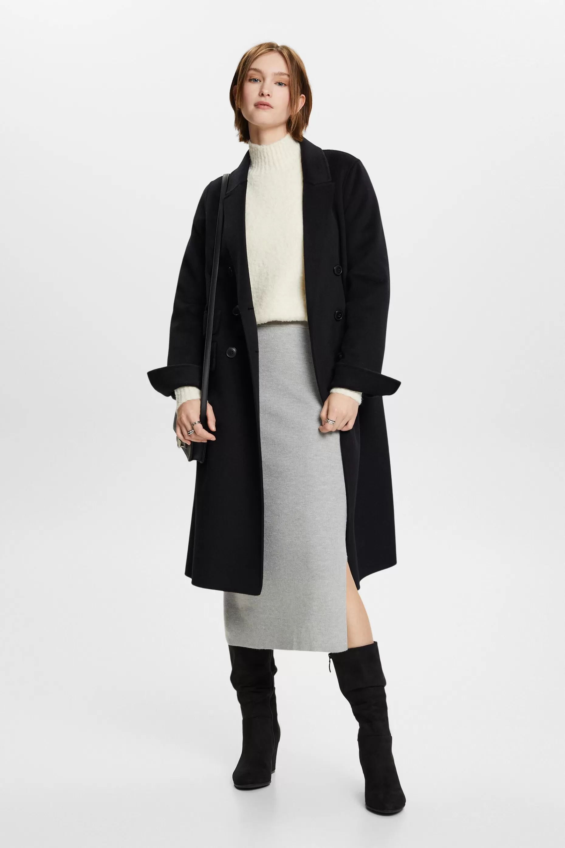 ESPRIT Rib-Knit Midi Skirt at our Online Shop *Women Skirts + Shorts