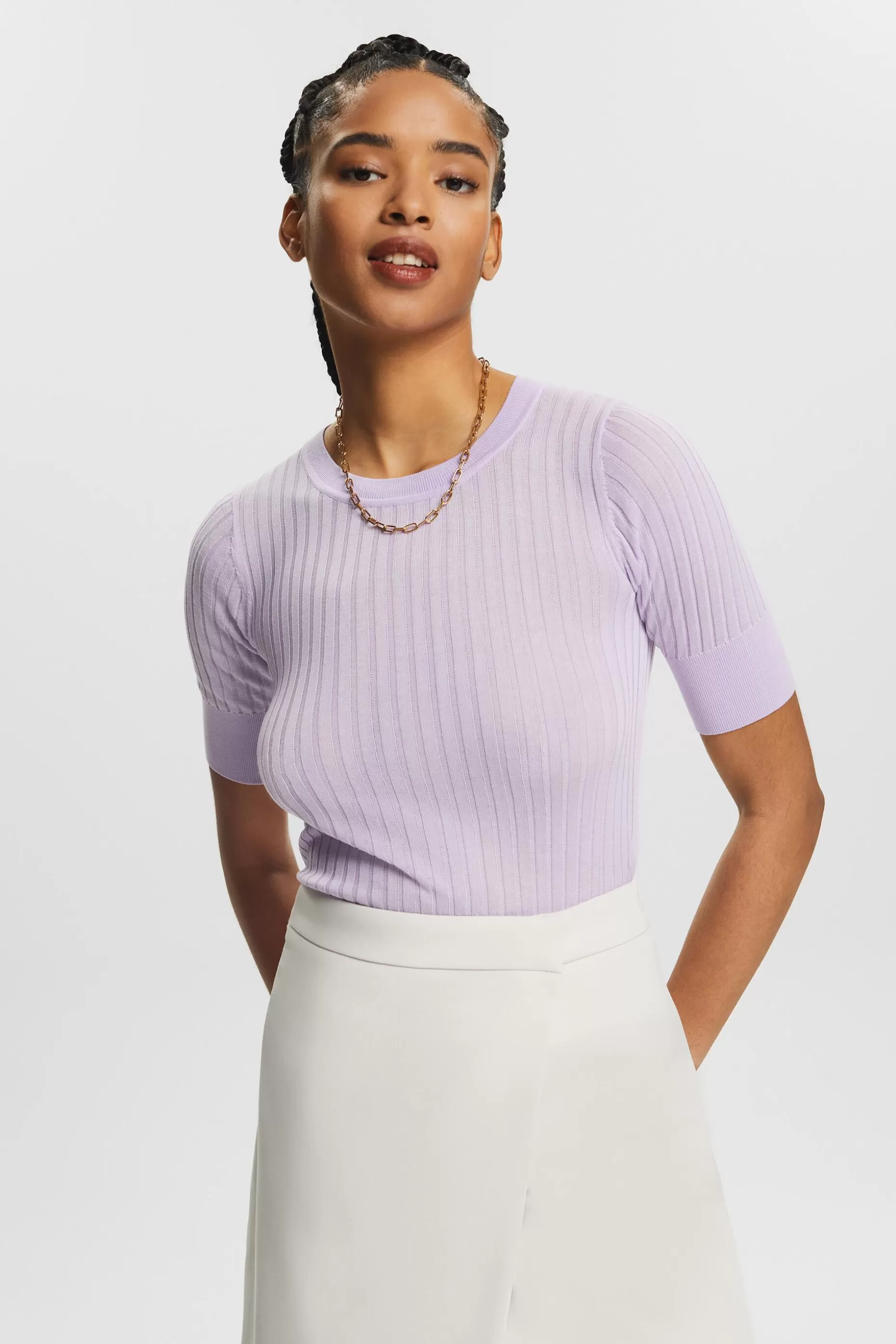 ESPRIT Rib-Knit Sweater at our Online Shop *Women The Pastel Edit