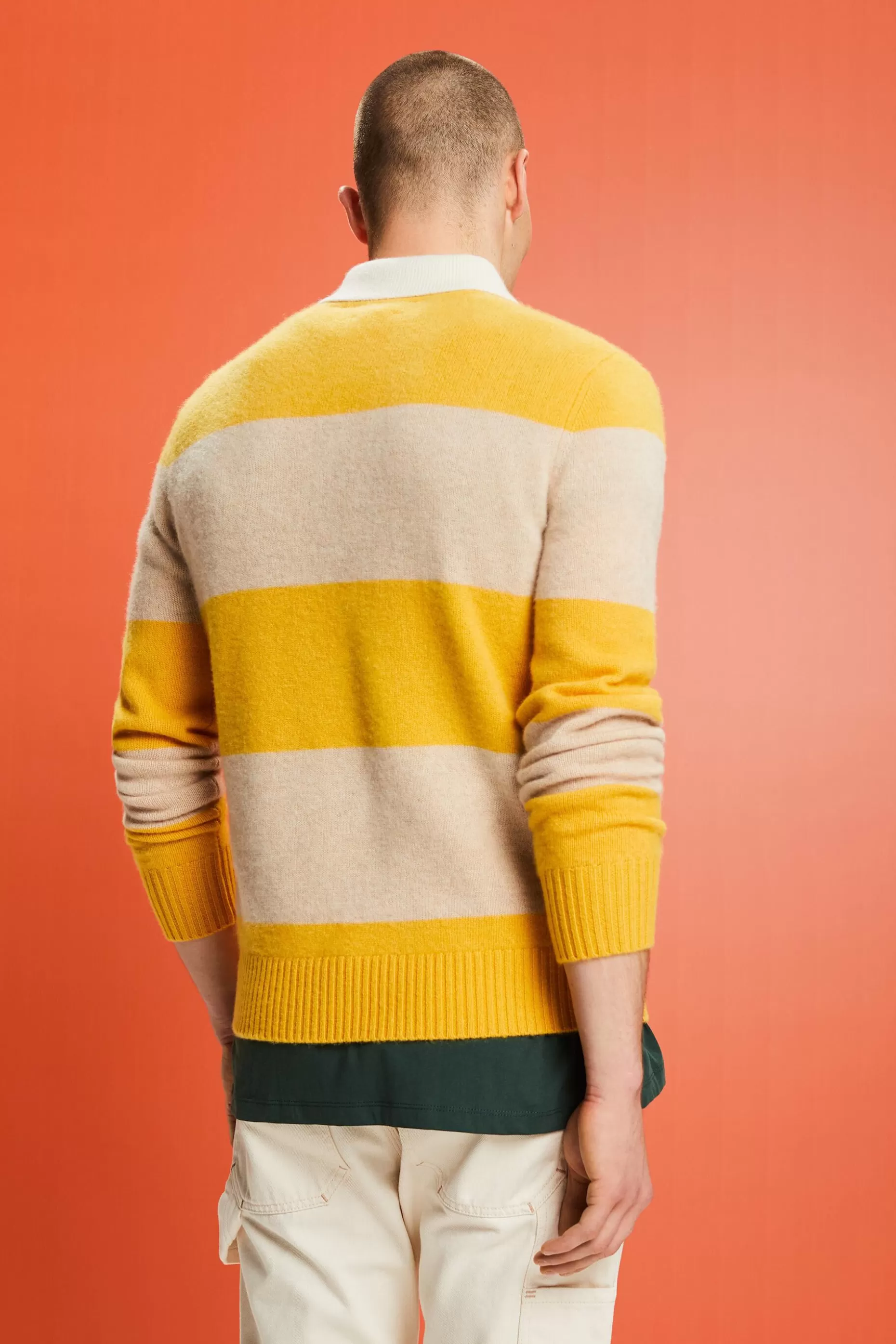 ESPRIT Rugby Stripe Cashmere Polo Sweater at our Online Shop *Men Premium Picks