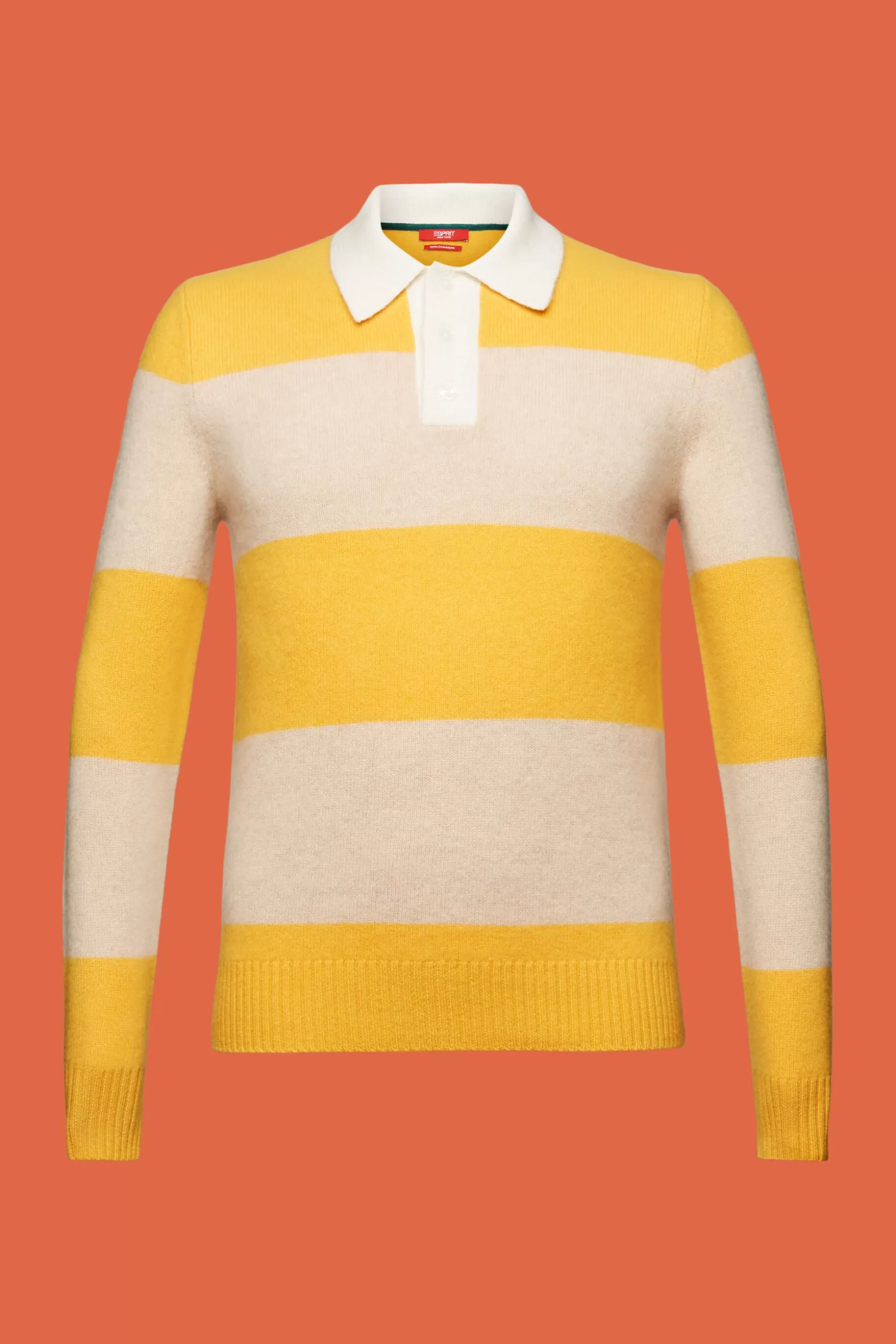 ESPRIT Rugby Stripe Cashmere Polo Sweater at our Online Shop *Men Premium Picks